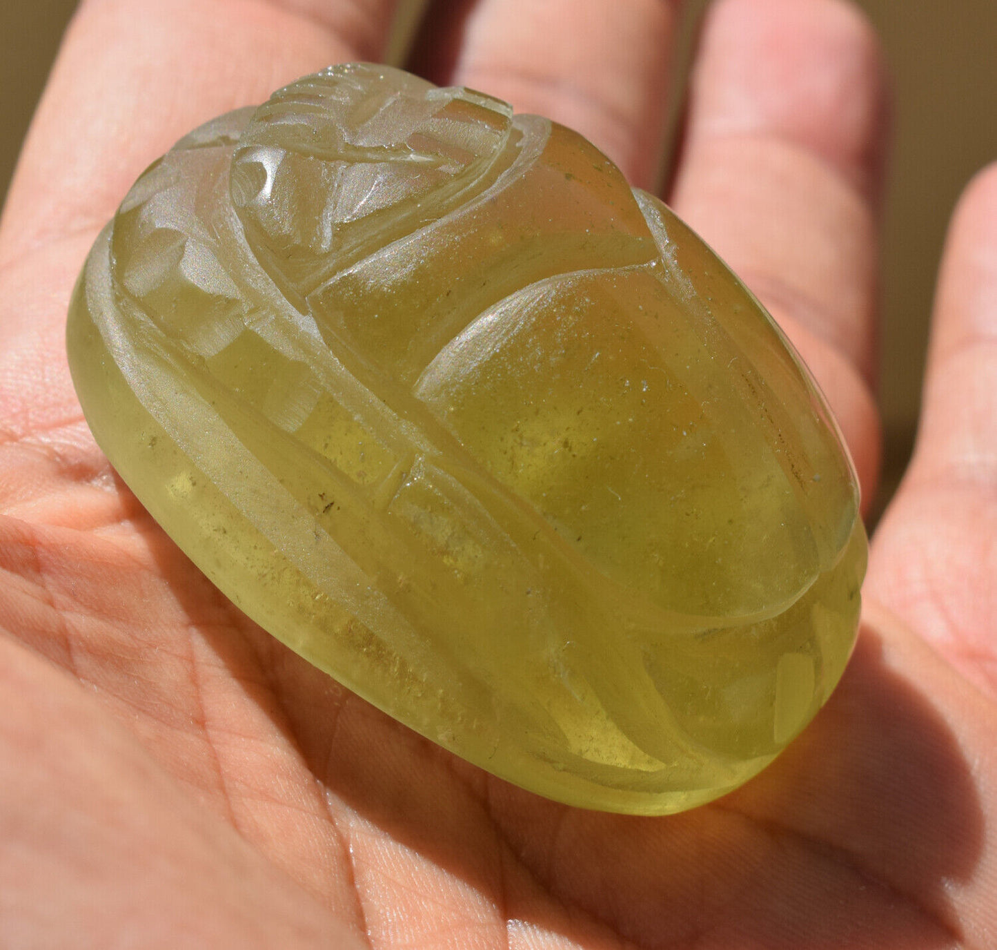 Libyan Desert Glass, Egyptian Scarab, Scarab Beetle, asteroids Impact 429 Carat