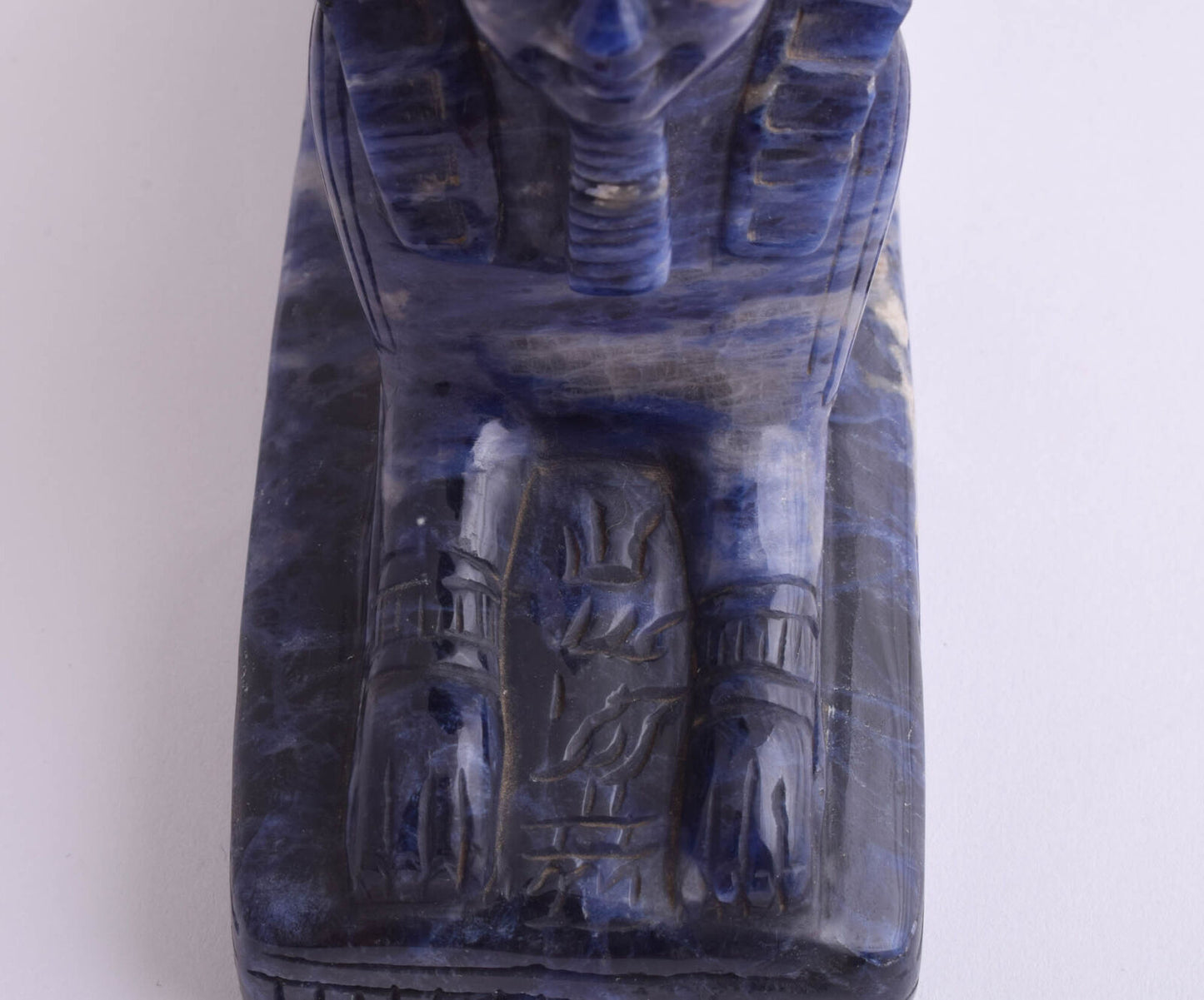 Vintage Egyptian Sphinx-Hand Carved Egyptian Lapis Sodalite Sphinx- +1000 gram