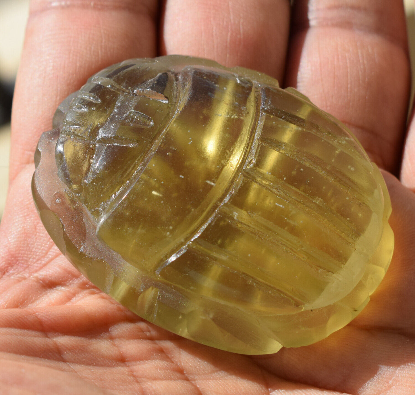 Libyan Desert Glass, Egyptian Scarab, Scarab Beetle, asteroids Impact, 386 Carat