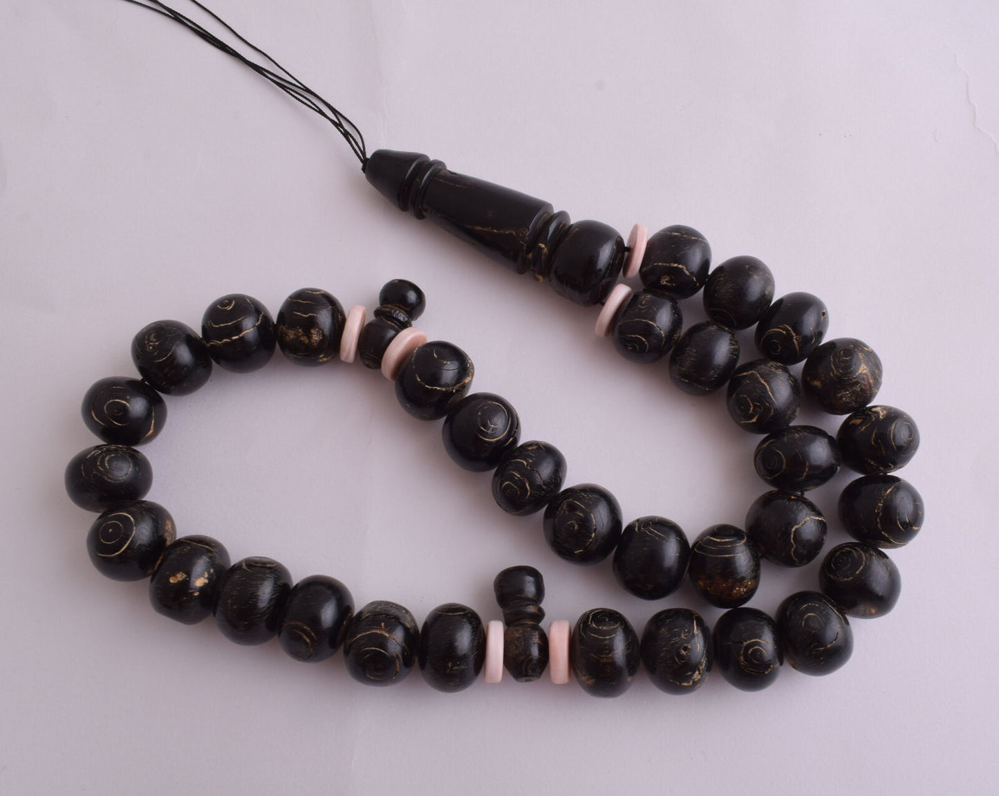 Black coral Islamic Prayer Beads-ُTasbih Worry Beads-20X16mm-190 grams-يسر