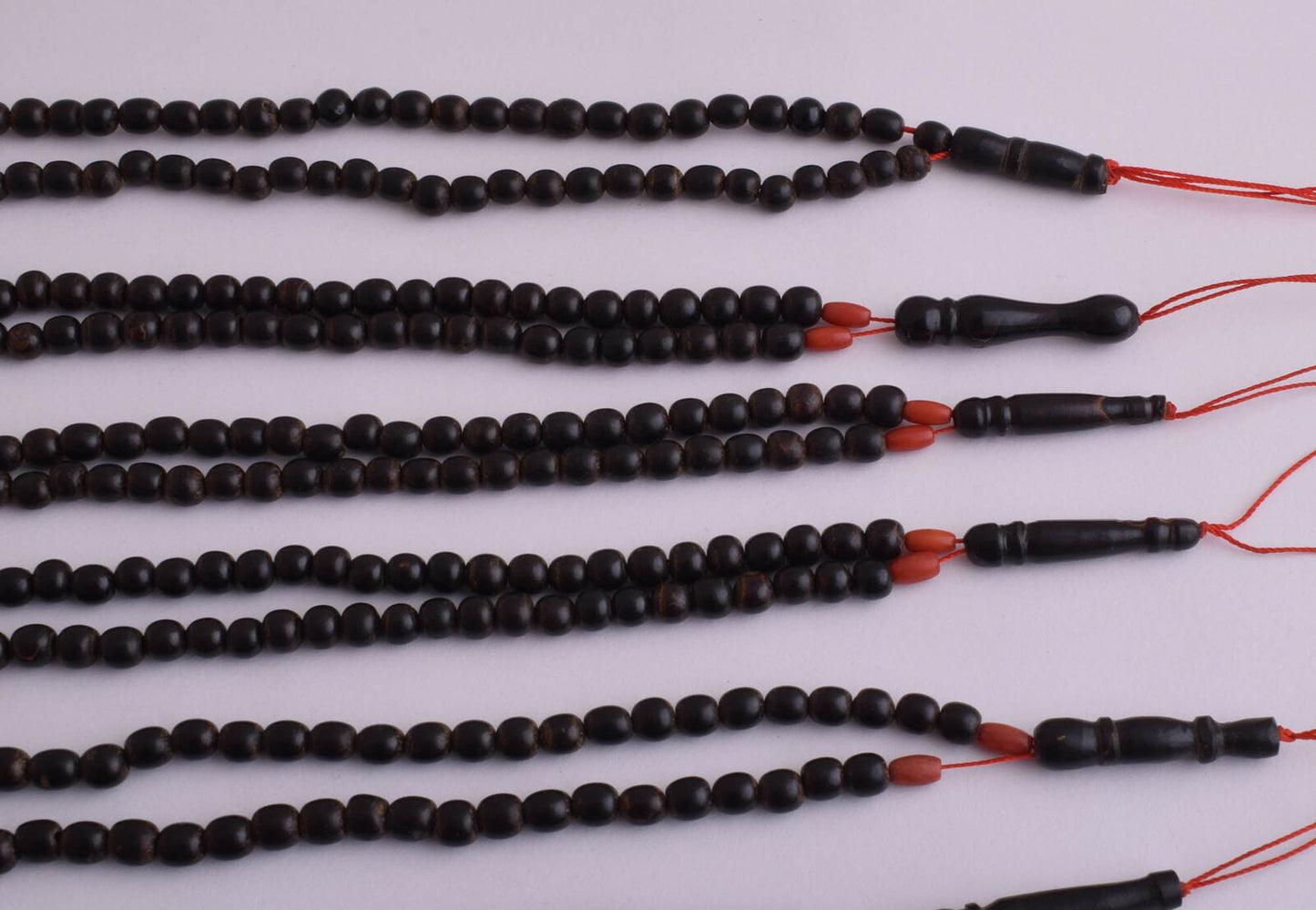 10 Prayer Beads-Antique black coral Yusr worry beads-komboloi-5mm beads