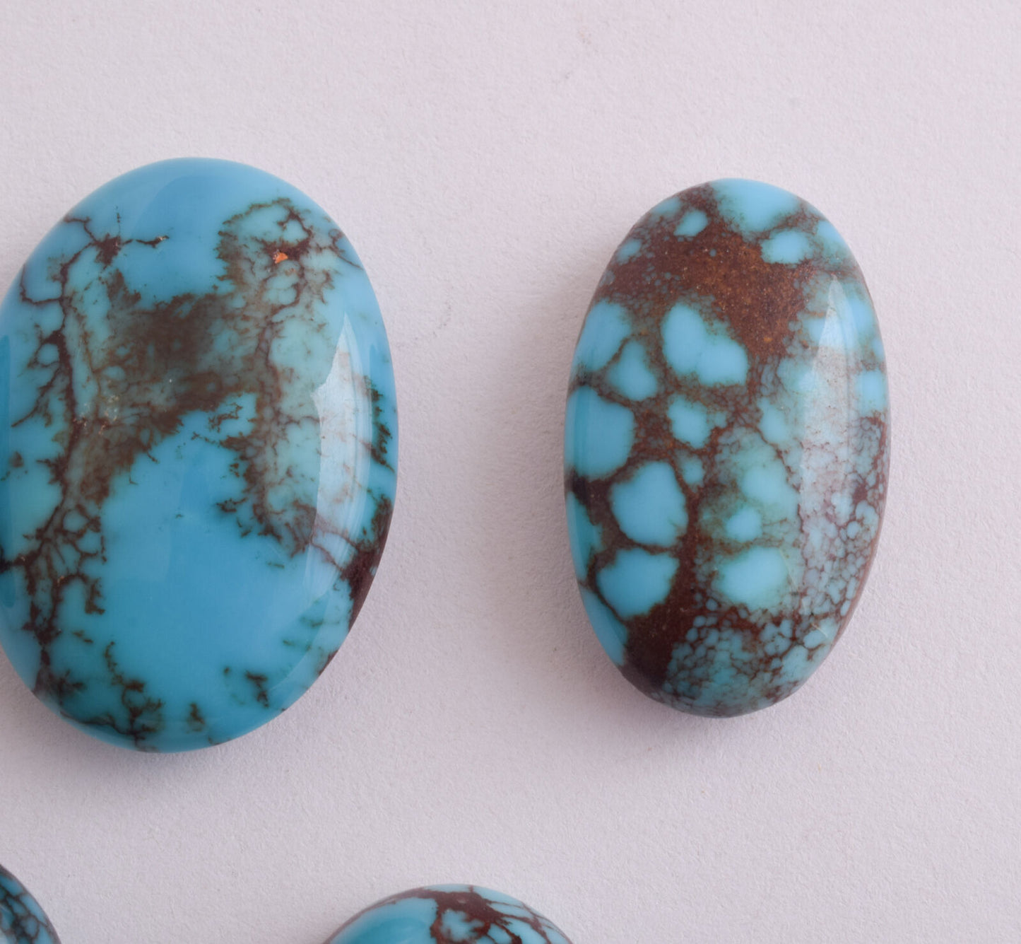 Egyptian Turquoise spiderweb Cabochon/  5 Cab cabochon stone- 296 Carats-Lot