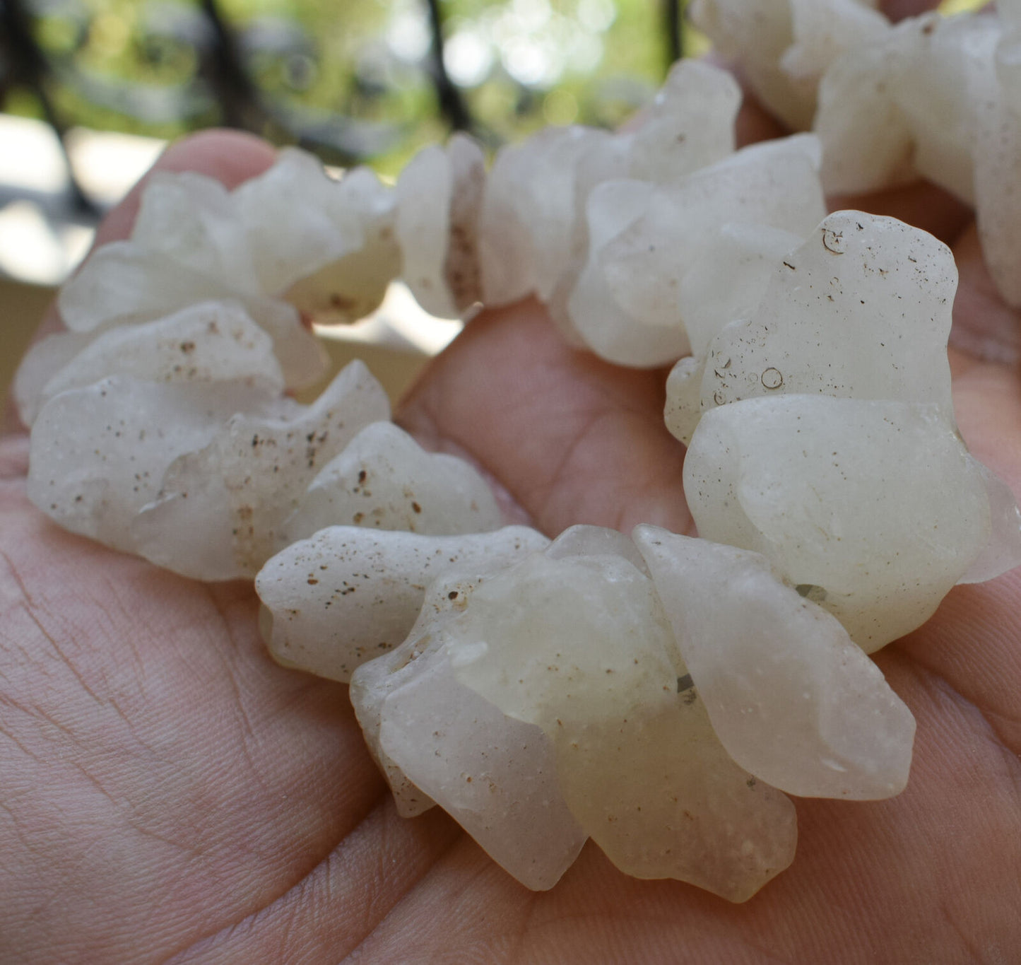 2 Libyan Desert glass Bracelets, rough desert glass-asteroid impact-169 grams