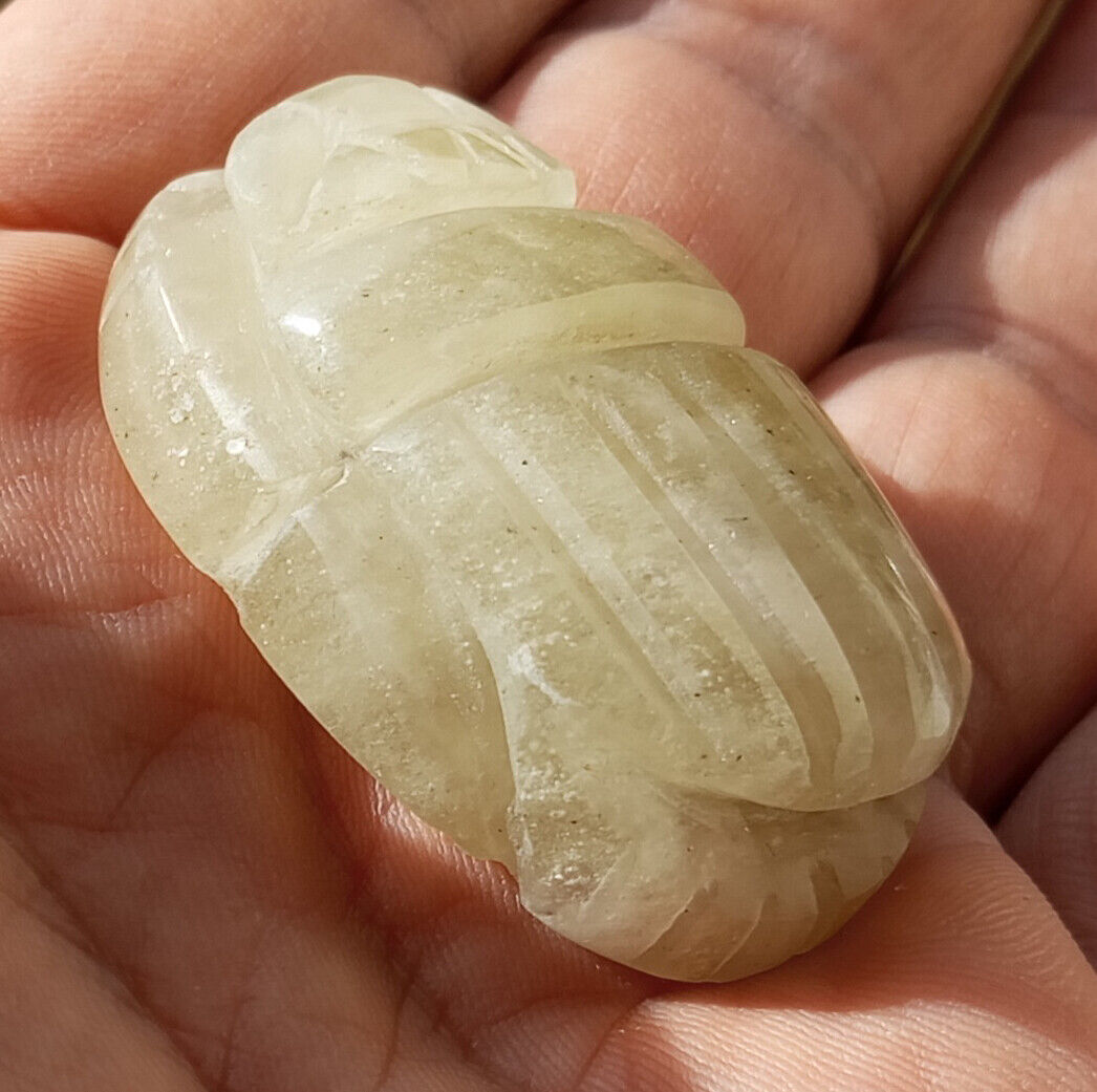 Libyan Desert Glass, Egyptian Scarab, Scarab Beetle, asteroids Impact- 155 Carat