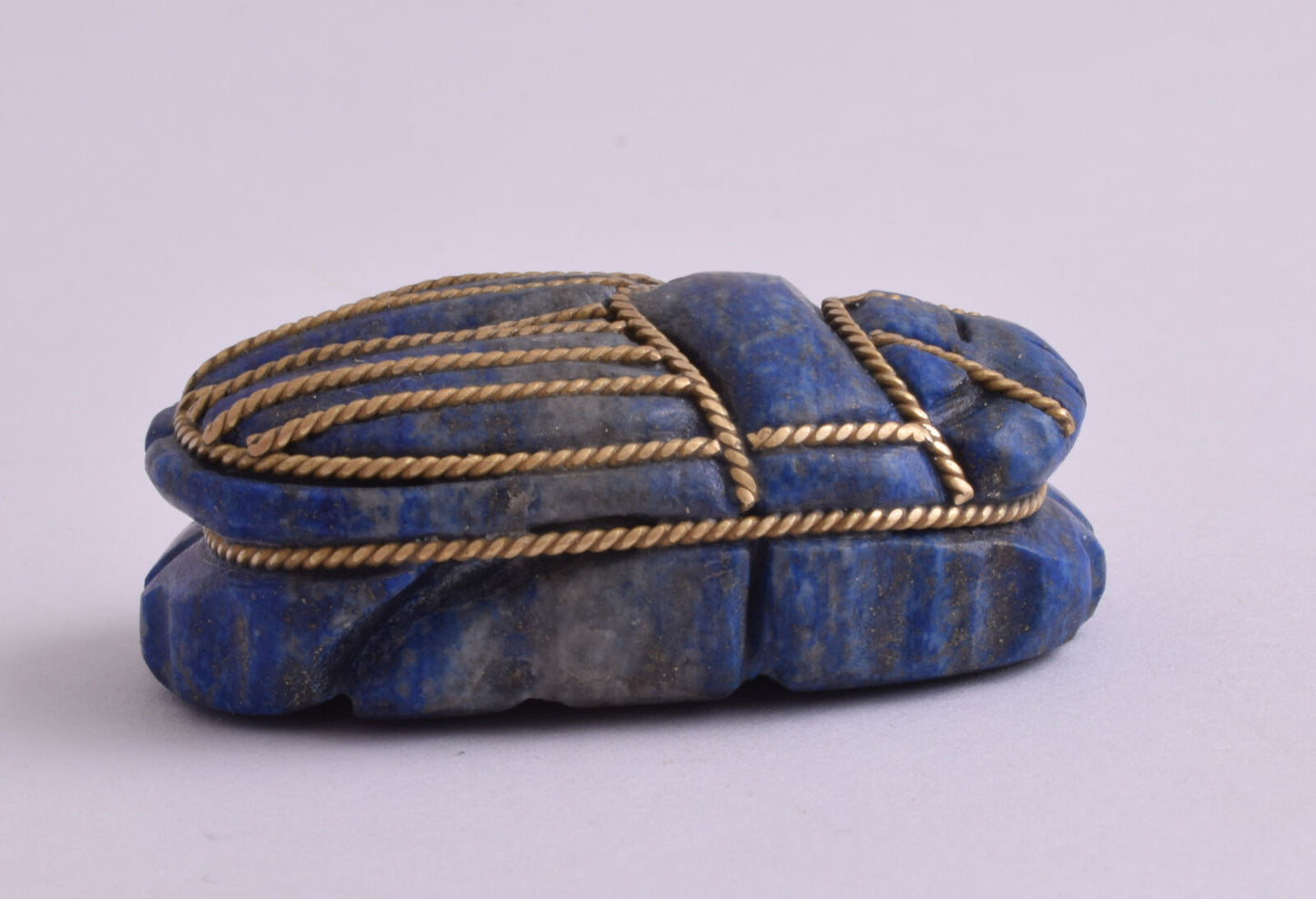 Egyptian Scarab-Hand Carved egyptian Lapis Lazuli SCARAB- 2.2" / 82 gram