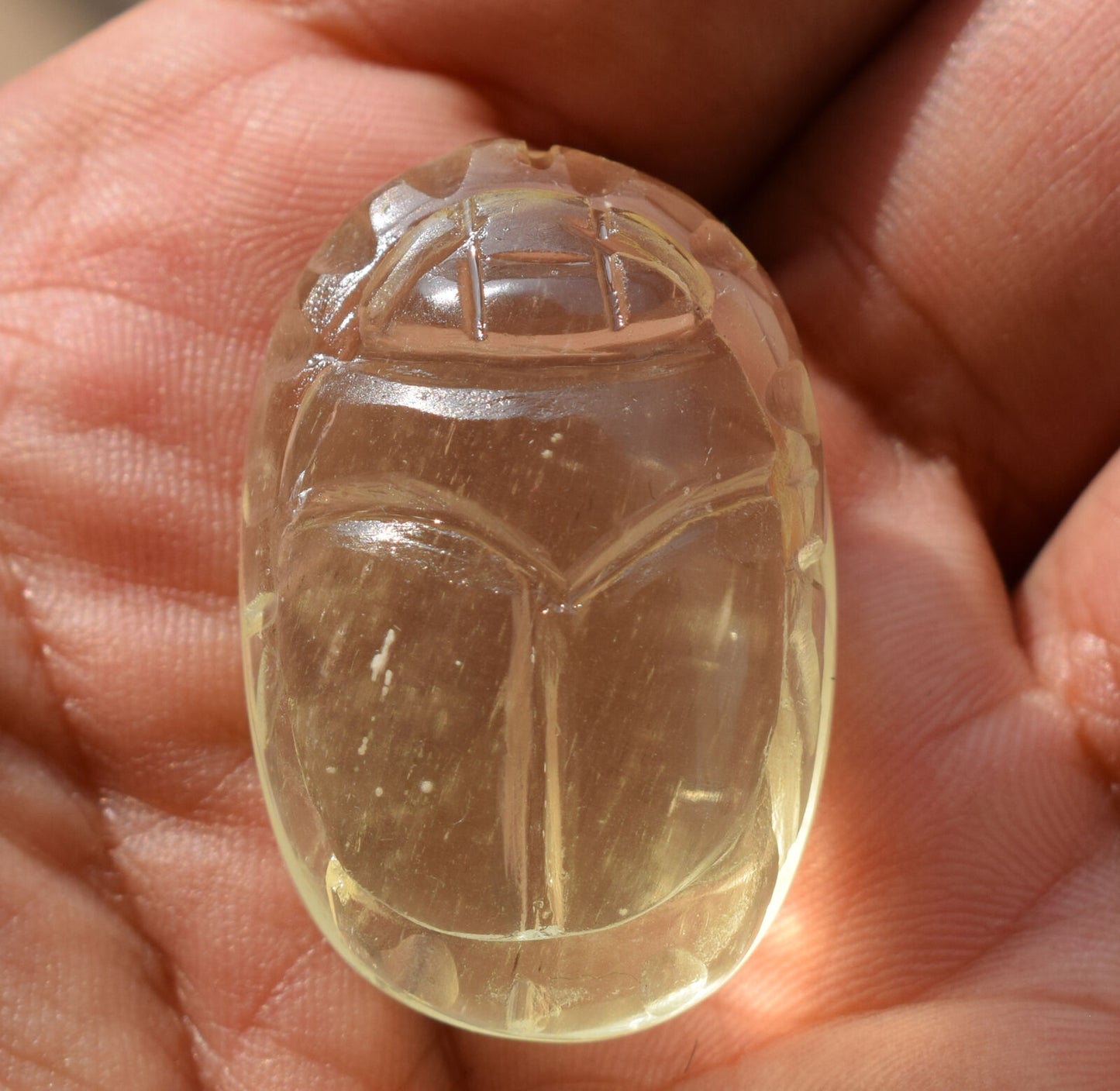 Libyan Desert Glass, Egyptian Scarab, Scarab Beetle, asteroids Impact- 115 Carat