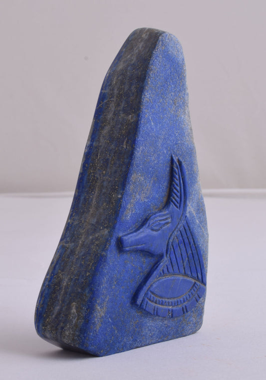 Anubis Ancient Egyptian Hand Carved Lapis Lazuli-4.3"/ 273 gram