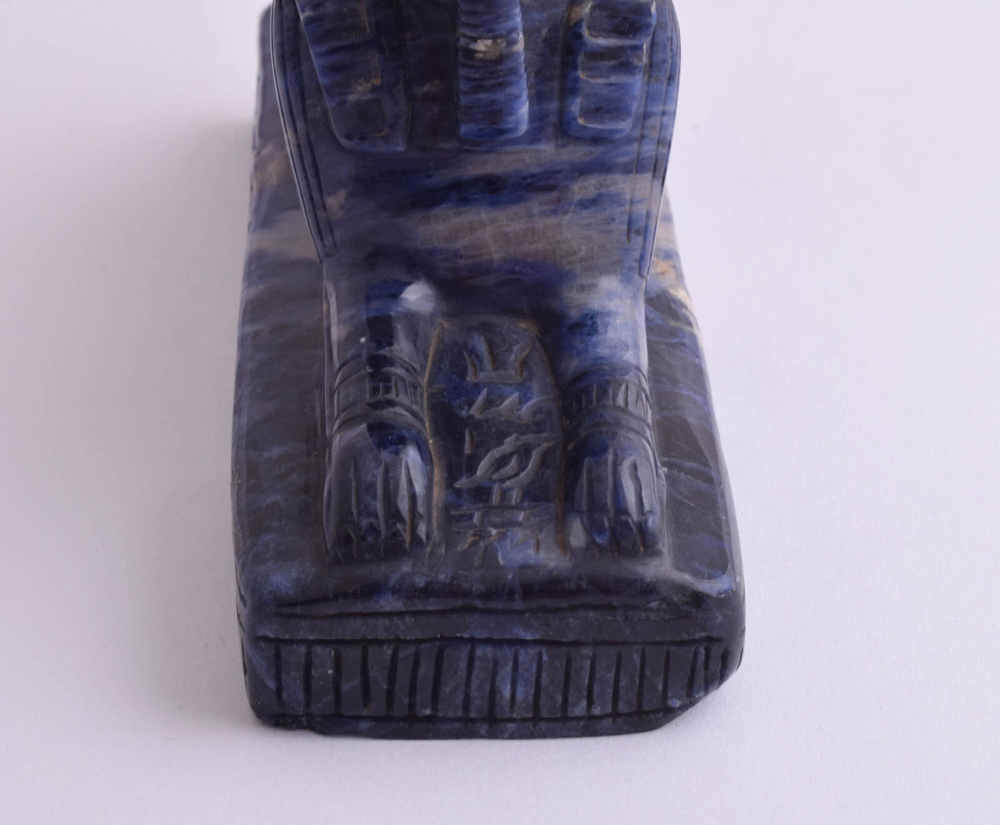 Vintage Egyptian Sphinx-Hand Carved Egyptian Lapis Sodalite Sphinx- +1000 gram