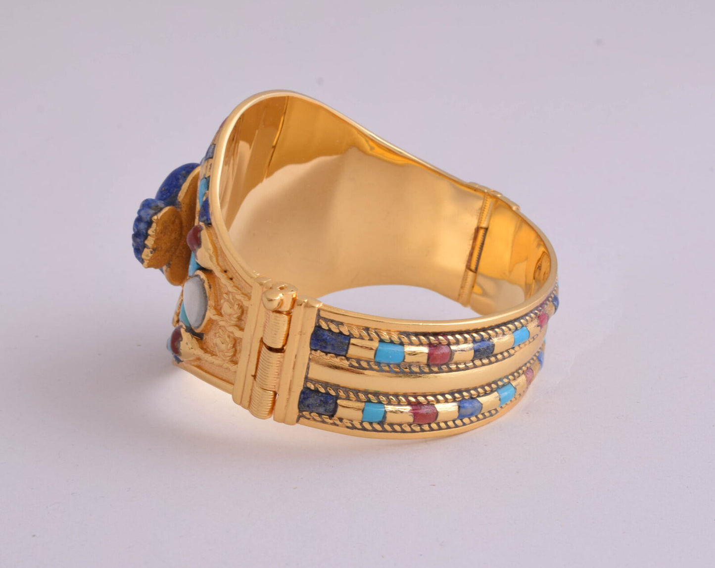 Scarab Bracelet of King Tut-Tutankhamun-Egyptian Revival Lapis Scarab Bangle