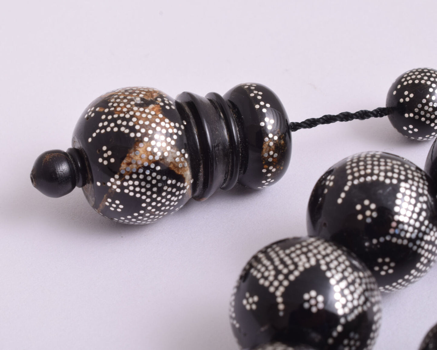 Black coral Islamic Prayer Beads-ُTasbih Worry Beads--20X19mm-234 grams-يسر