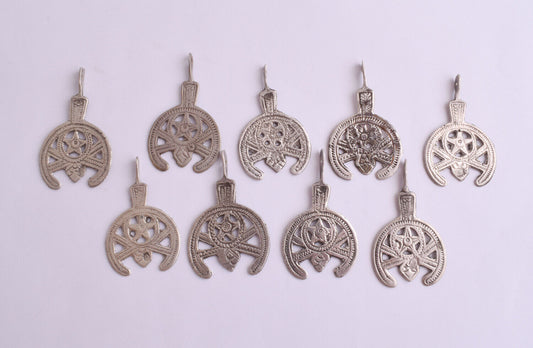 9 Vintage silver Berber Moroccan Amulet Pendants