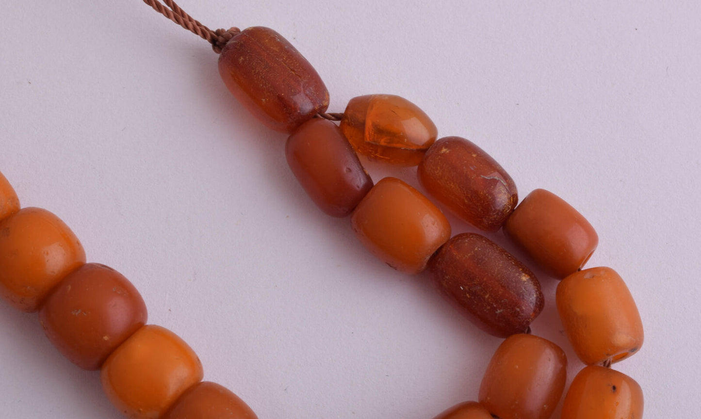 Antique natural butterscotch Amber kahraman Prayer Beads-Bernstein