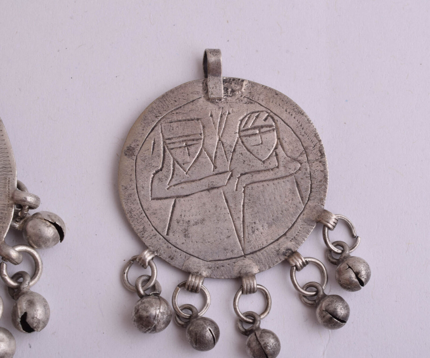 3 Vintage Silver Egyptian Zar Amulet Pendants-SALE