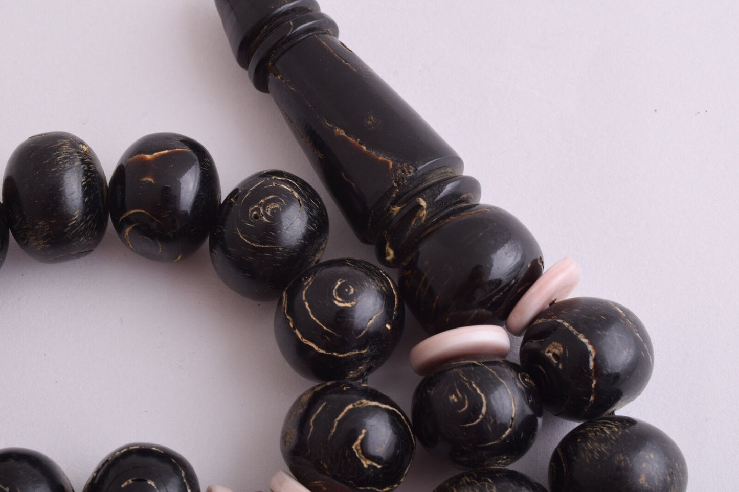 Black coral Islamic Prayer Beads-ُTasbih Worry Beads-20X16mm-190 grams-يسر