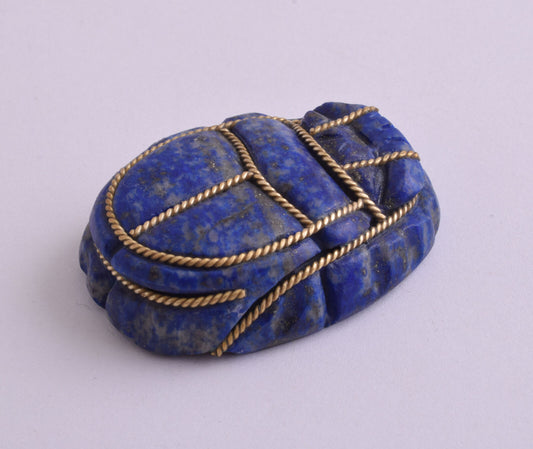 Egyptian Scarab-Hand Carved egyptian Lapis Lazuli SCARAB- 2" / 57 gram