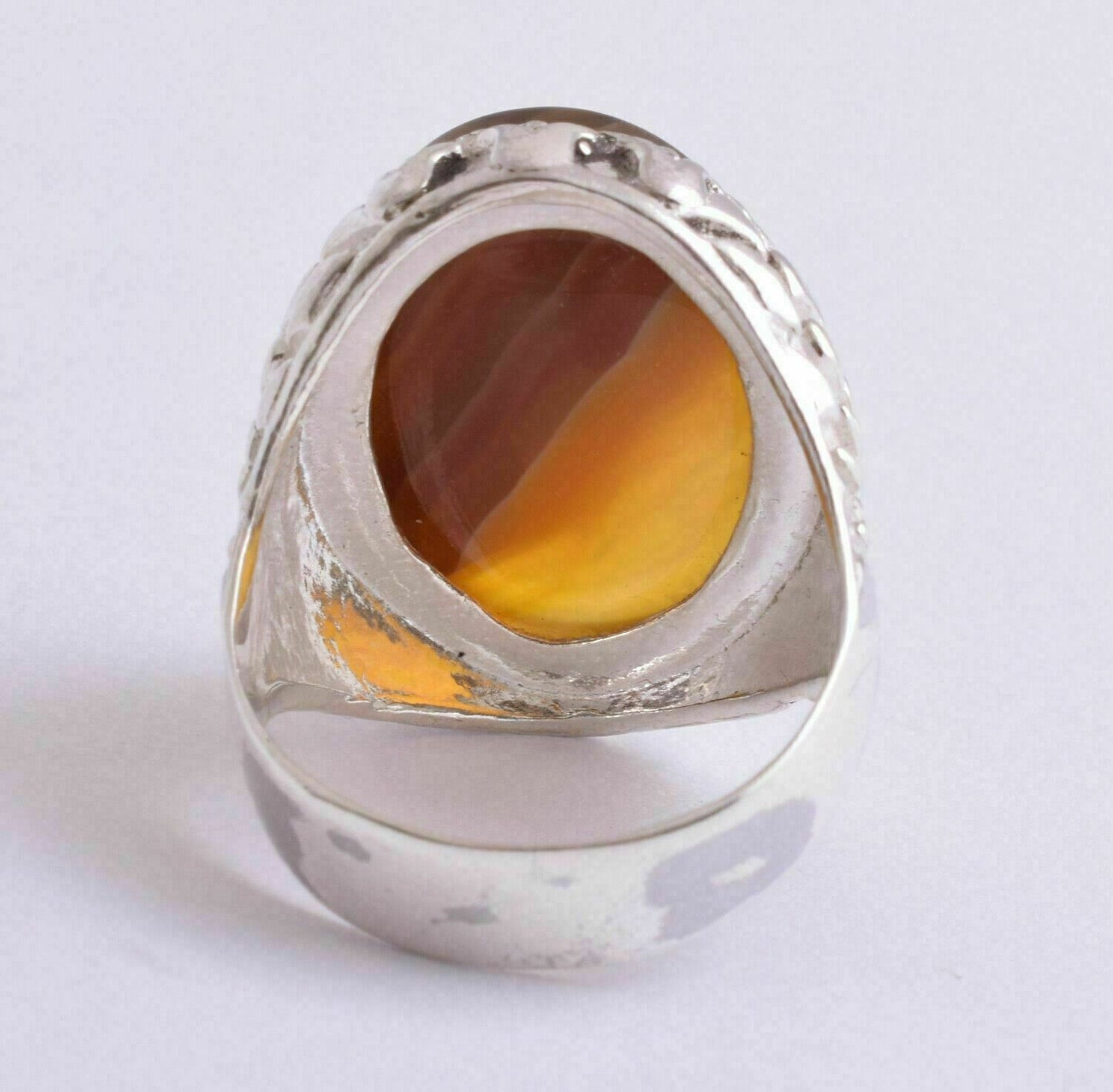 Agate aqeeq aqiq 925 Silver Men Ring- Quran-Islamic yemen- yemeni