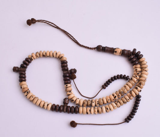 OUD Sholib/  wood Islamic Prayer Beads-Worry Beads-Muslim Tasbih-Dhikr