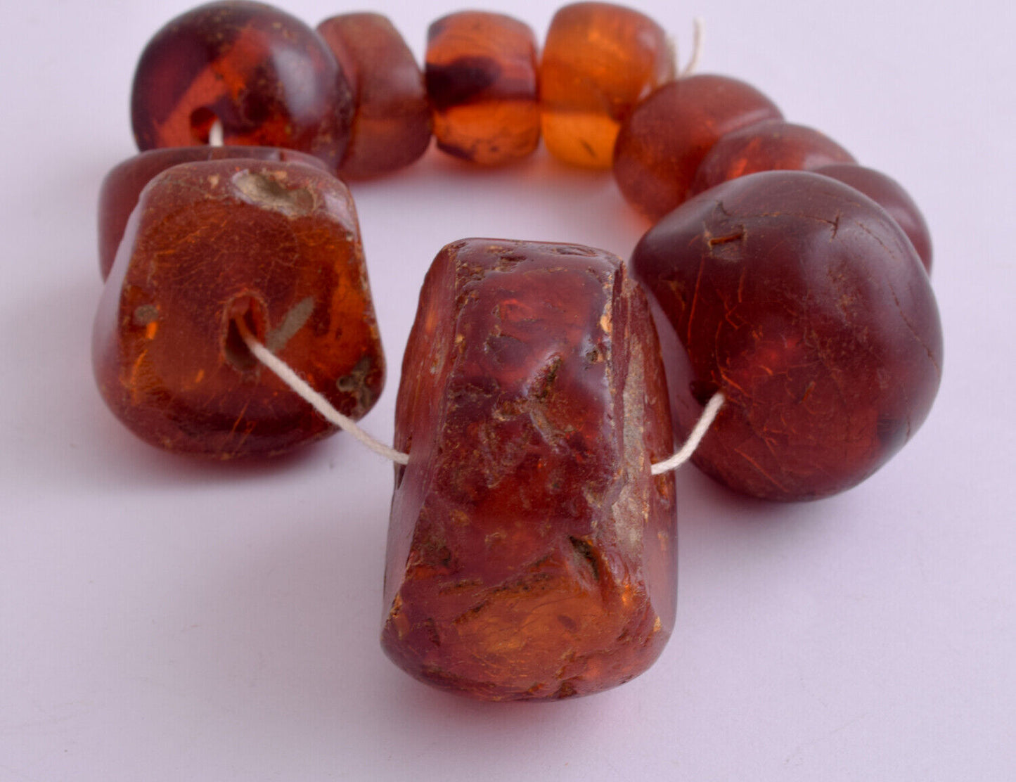 Vintage Natural genuine moroccan berber amber beads-74 gram