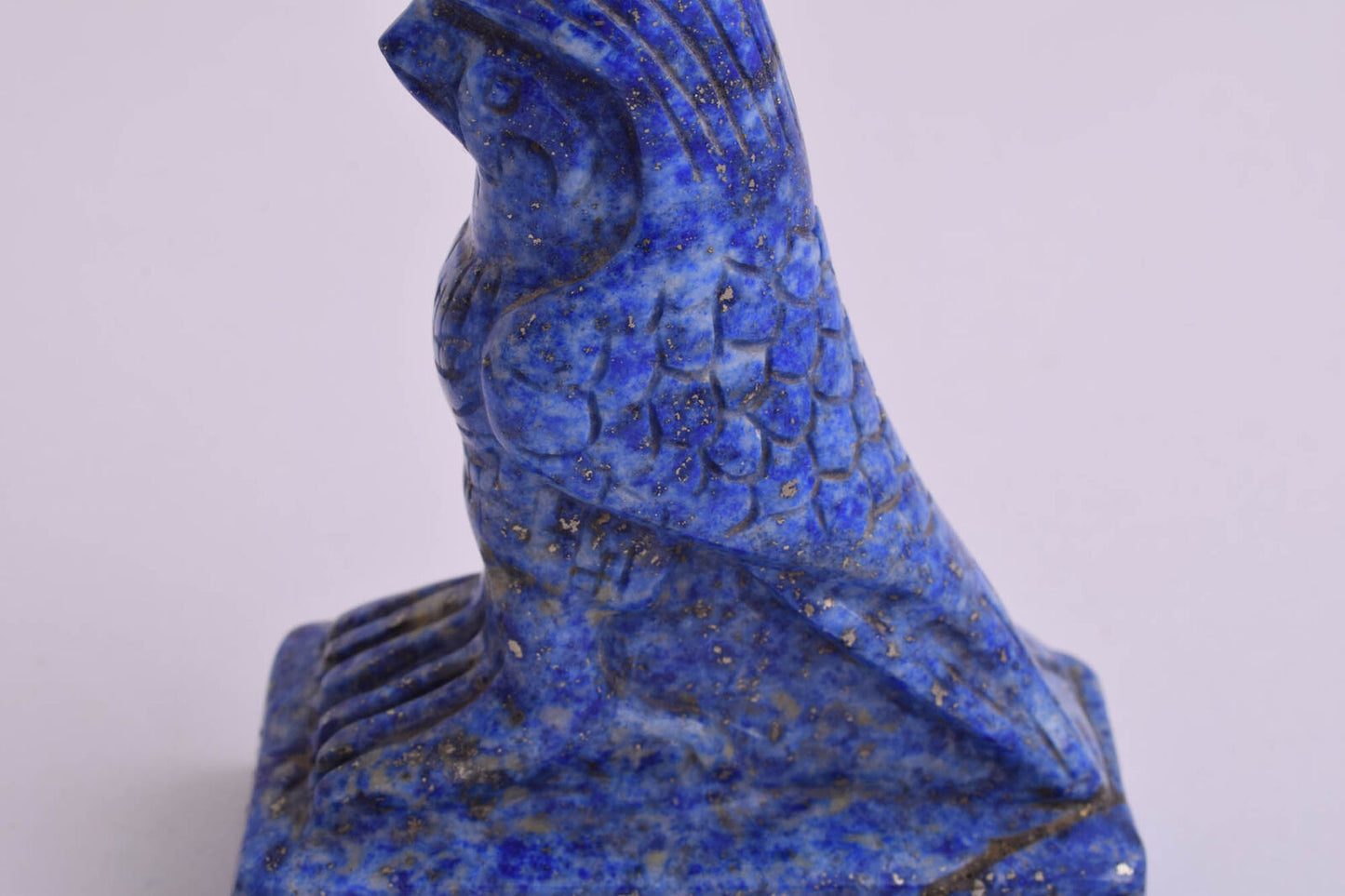 Egyptian Hand Carved Lapis Lazuli Horus falcon statue-Sculpture-Vintage