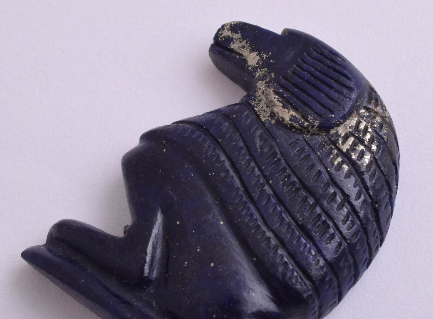 Egyptian Baboons Monkey-Hand Carved blue Lapis Lazuli-Protective- 1.7" / 26 gram