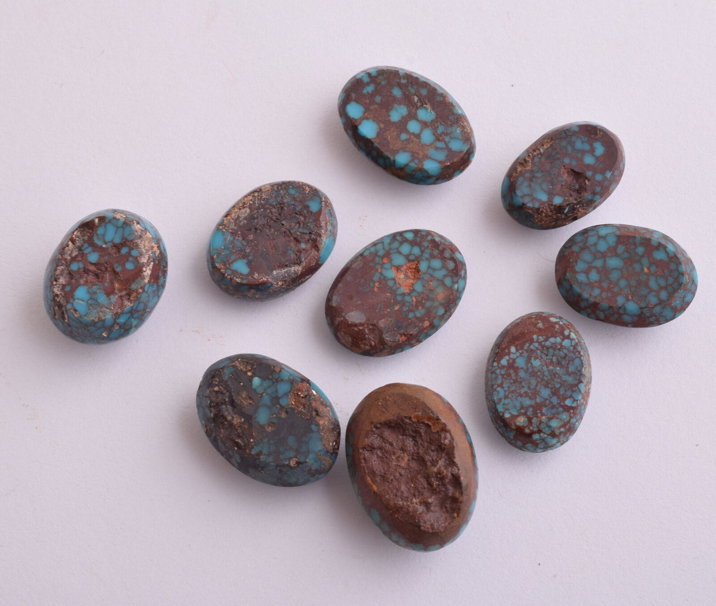 Egyptian Turquoise spiderweb Cabochon/ 9 Cab cabochon stone- 195 Carats-Lot