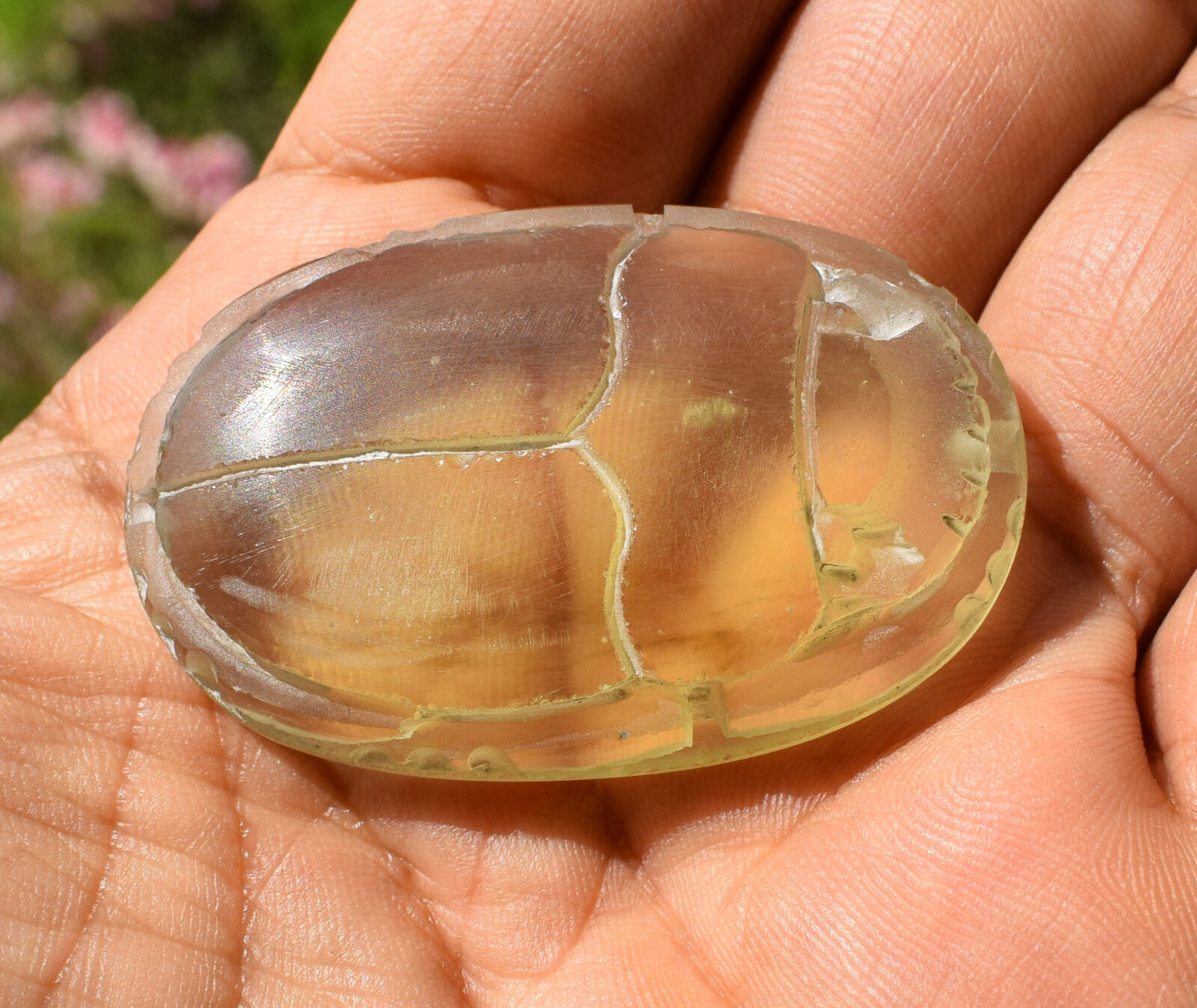 Libyan Desert Glass, Egyptian Scarab, Scarab Beetle, asteroids Impact, 131 Carat