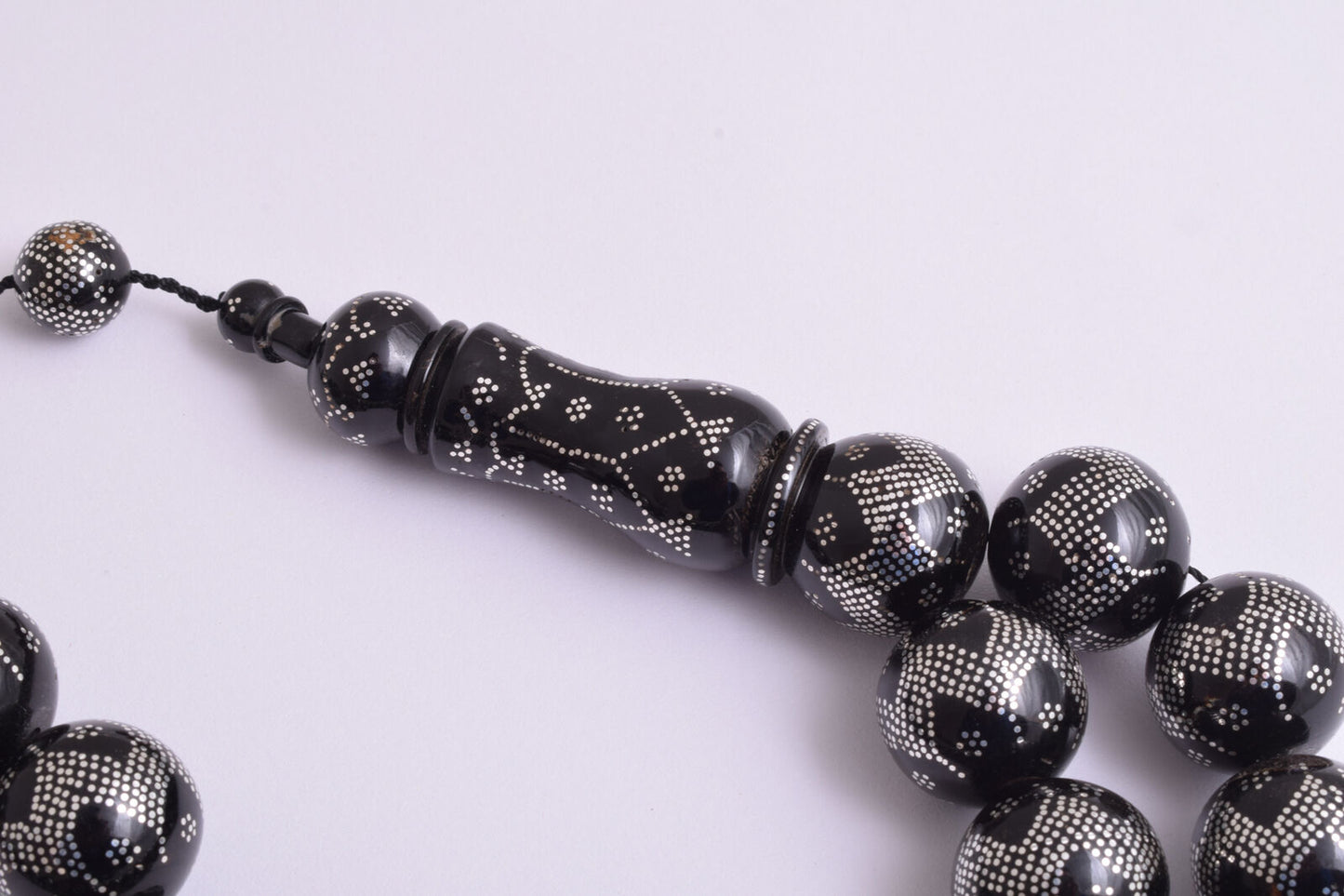 Black coral Islamic Prayer Beads-ُTasbih Worry Beads--20X19mm-234 grams-يسر