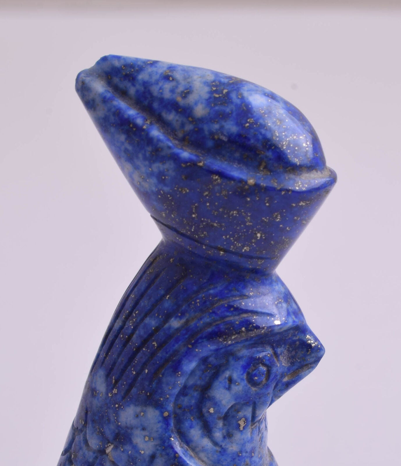 Egyptian Hand Carved Lapis Lazuli Horus falcon statue-Sculpture-Vintage