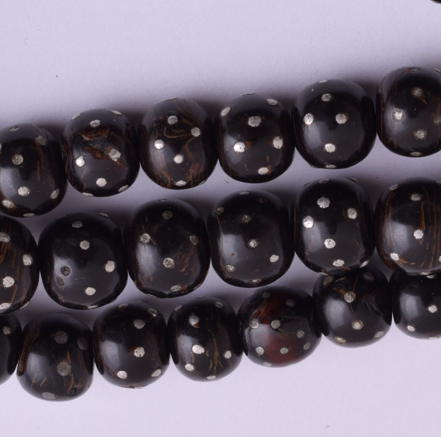 Antique black coral Yusr prayer beads-makawy Hejaz -106gr-يسر مكاوي قديم