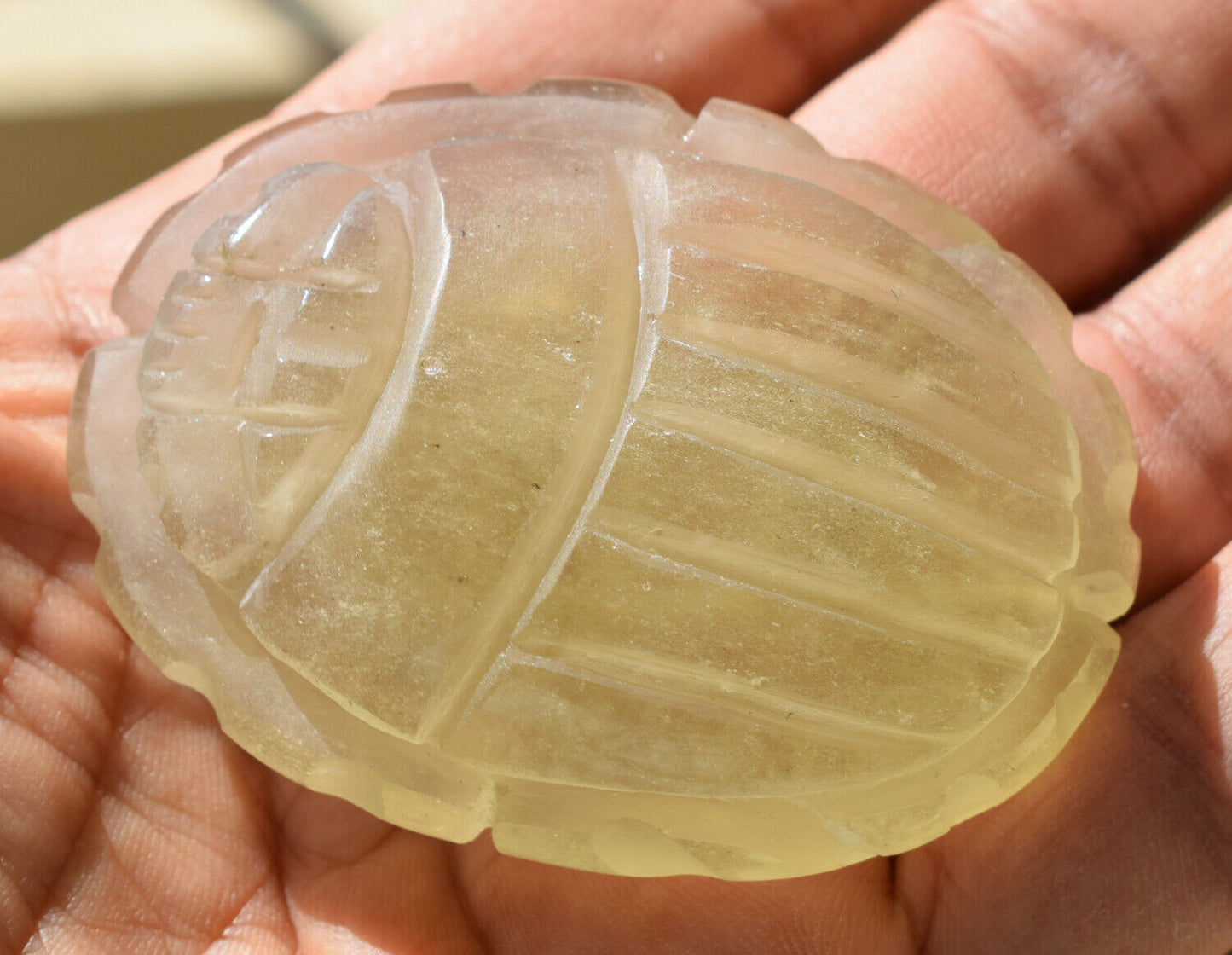 Libyan Desert Glass, Egyptian Scarab, Scarab Beetle, asteroids Impact, 444 Carat