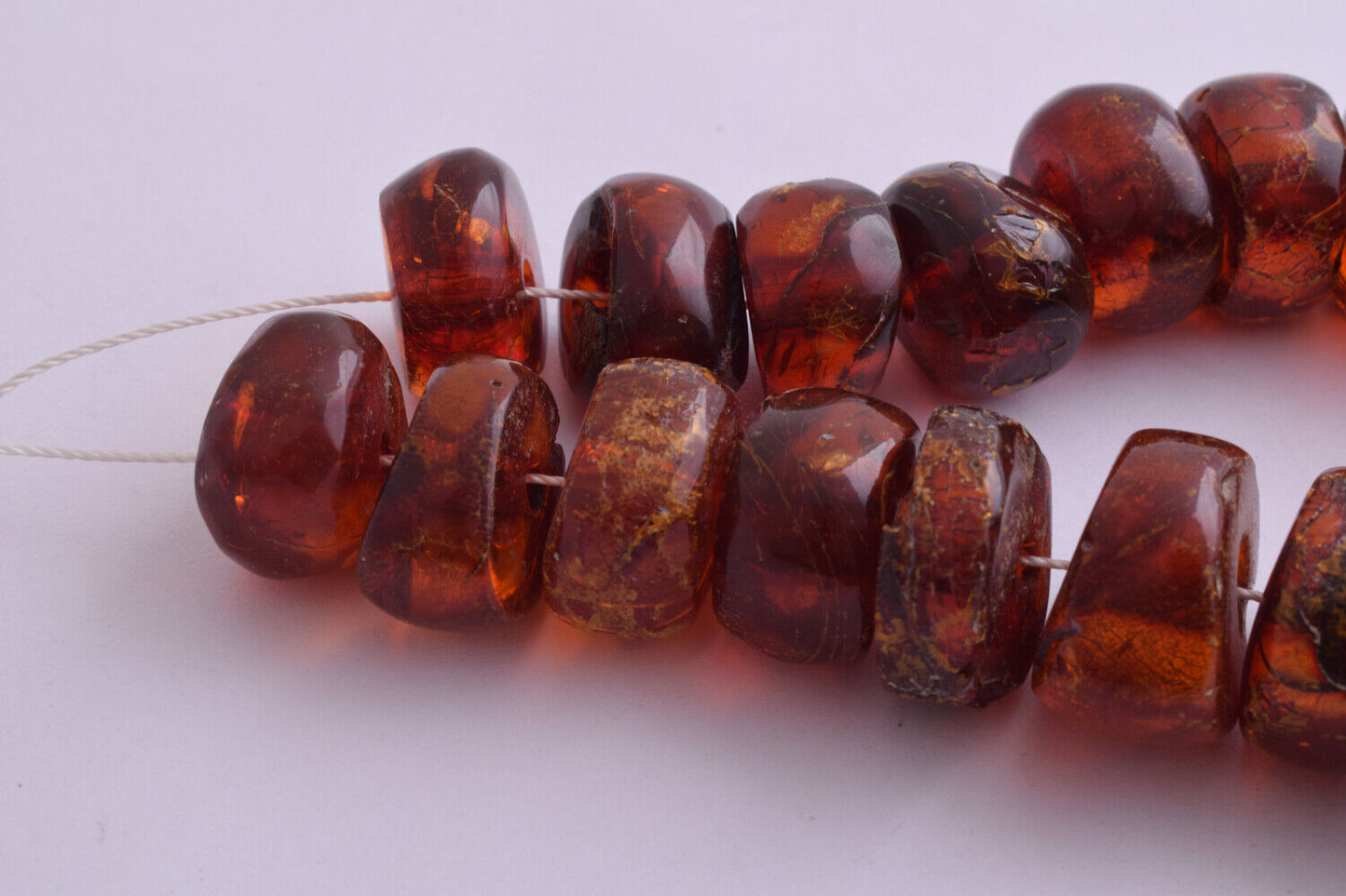 Vintage Natural genuine moroccan berber amber beads-49 gram