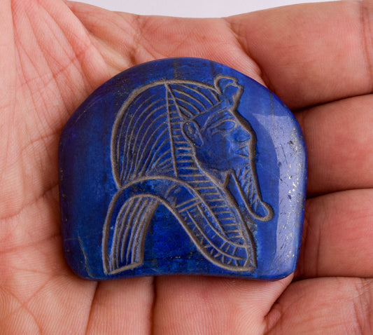 King Tut-Tutankhamun Ancient Egyptian Hand Carved Lapis Lazuli- 2.1"/ 60 grams