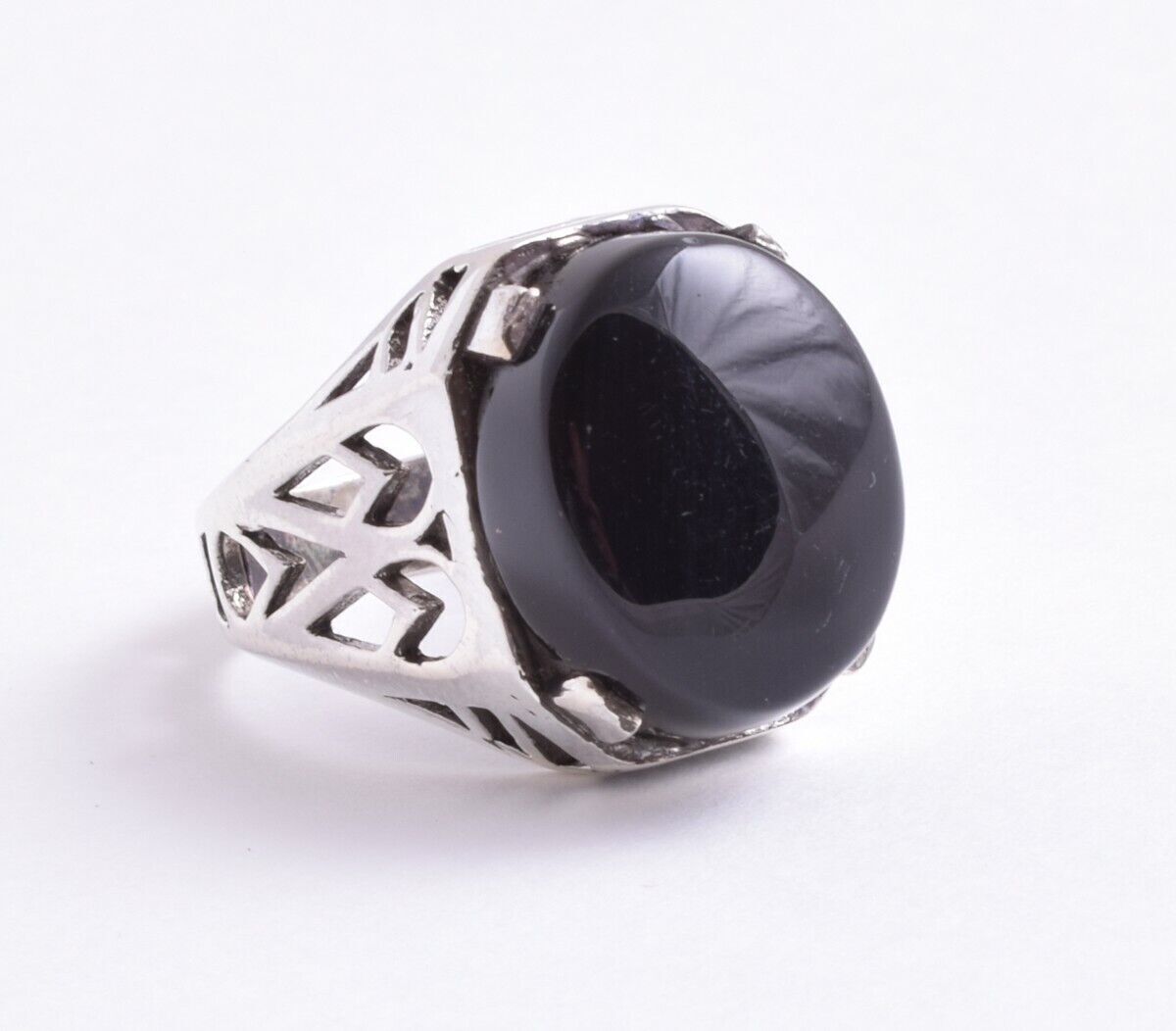 Agate Yemen silver Ring-Yemeni kabdi agate aqeeq aqiq Silver Men Ring