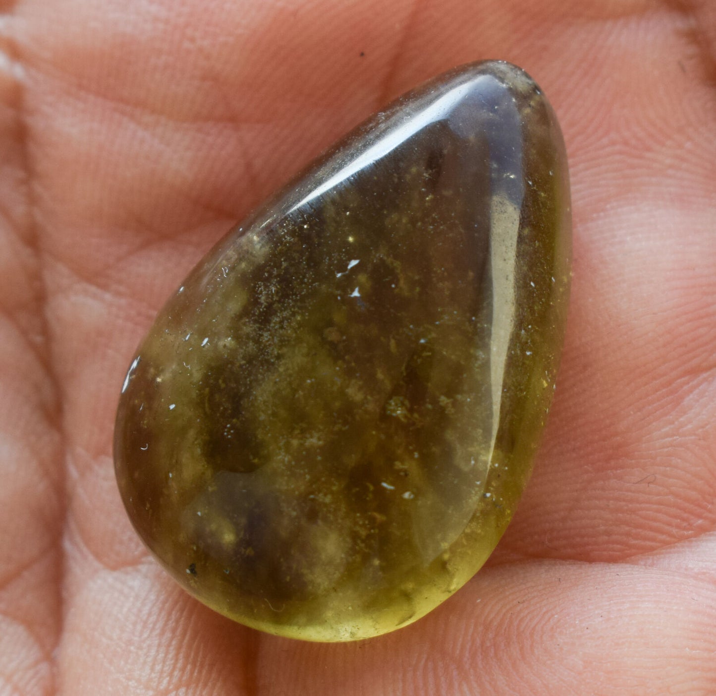 Libyan Desert glass Cabochon, desert glass from an asteroid impact- 12 gram