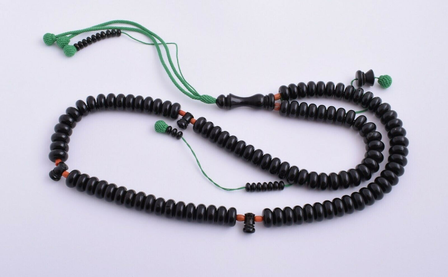 Prayer Beads- Black Coral-Yusr komboloi-Islamic Tasbih-سبحة يسر البحر الاحمر