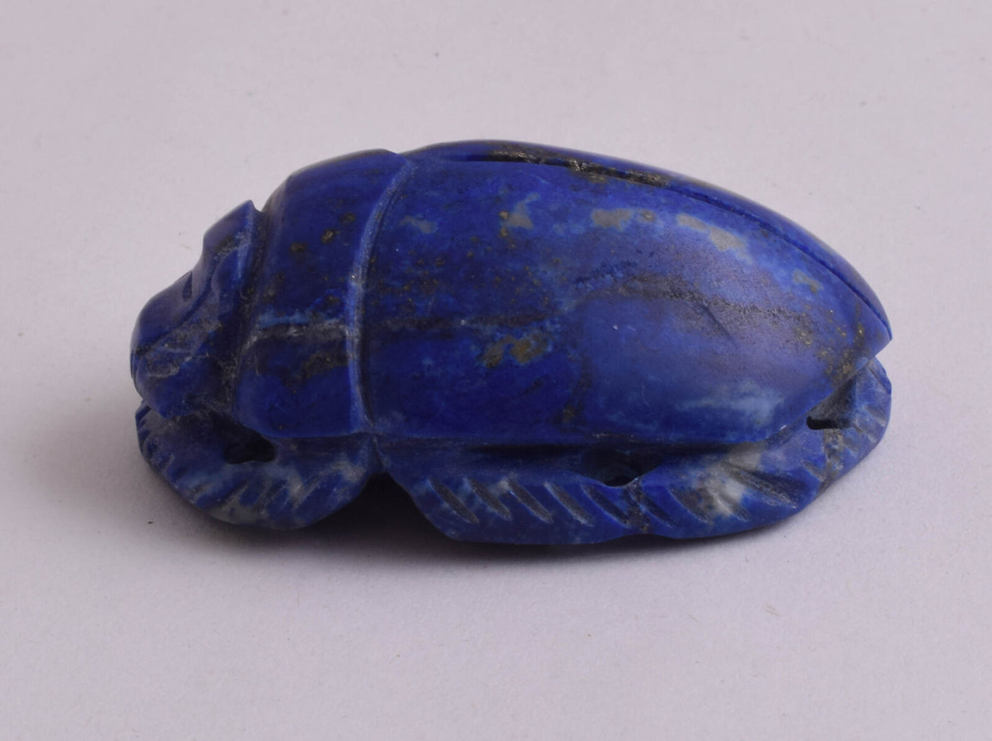 Egyptian Scarab-Carved Egyptian Lapis Lazuli Scarab- 2.3" /  76 gram