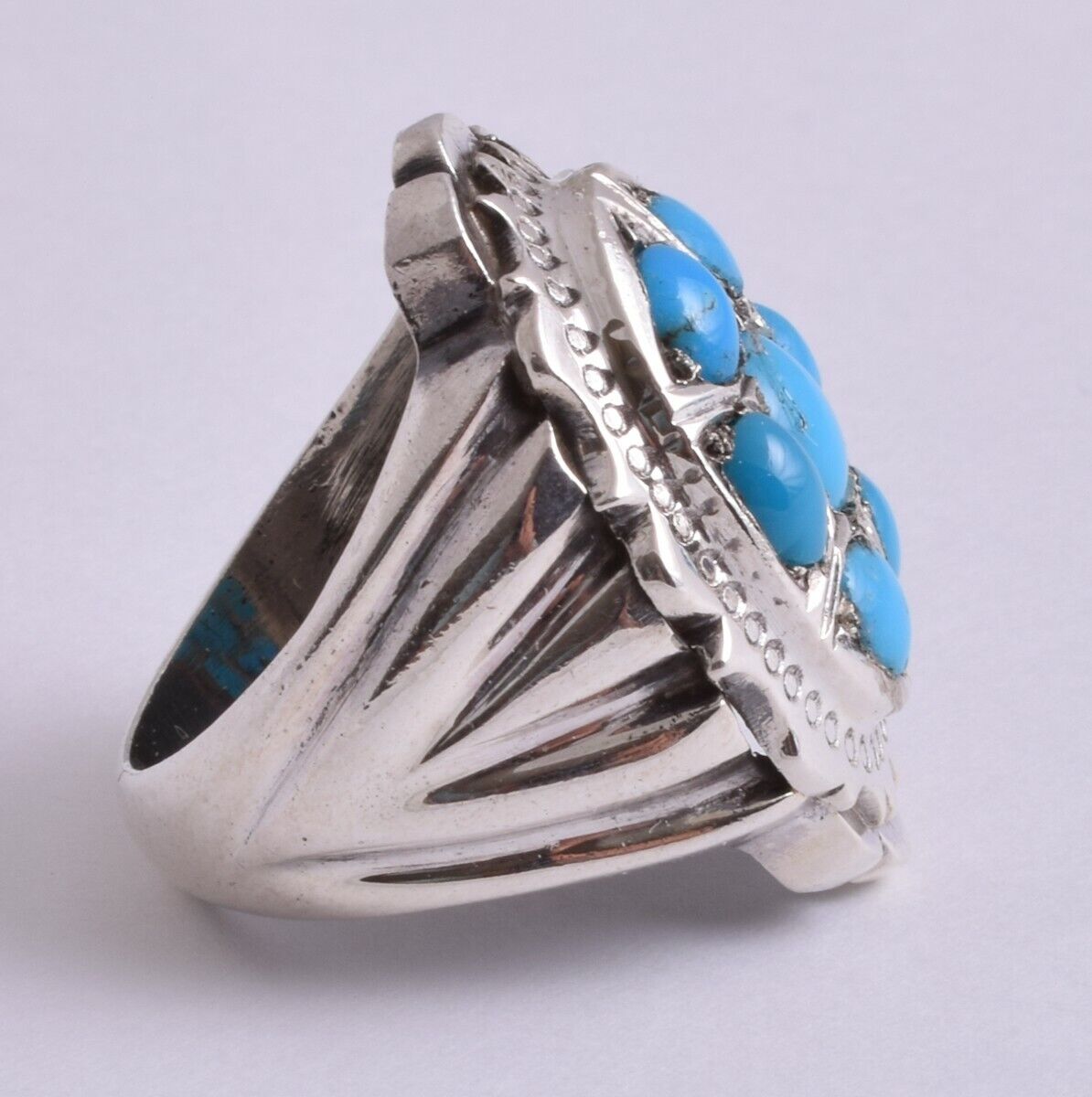 Egyptian Turquoise sterling silver Ring-Middle Eastern