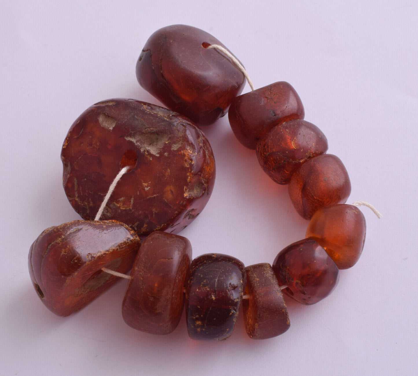 Vintage Natural genuine moroccan berber amber beads-74 gram