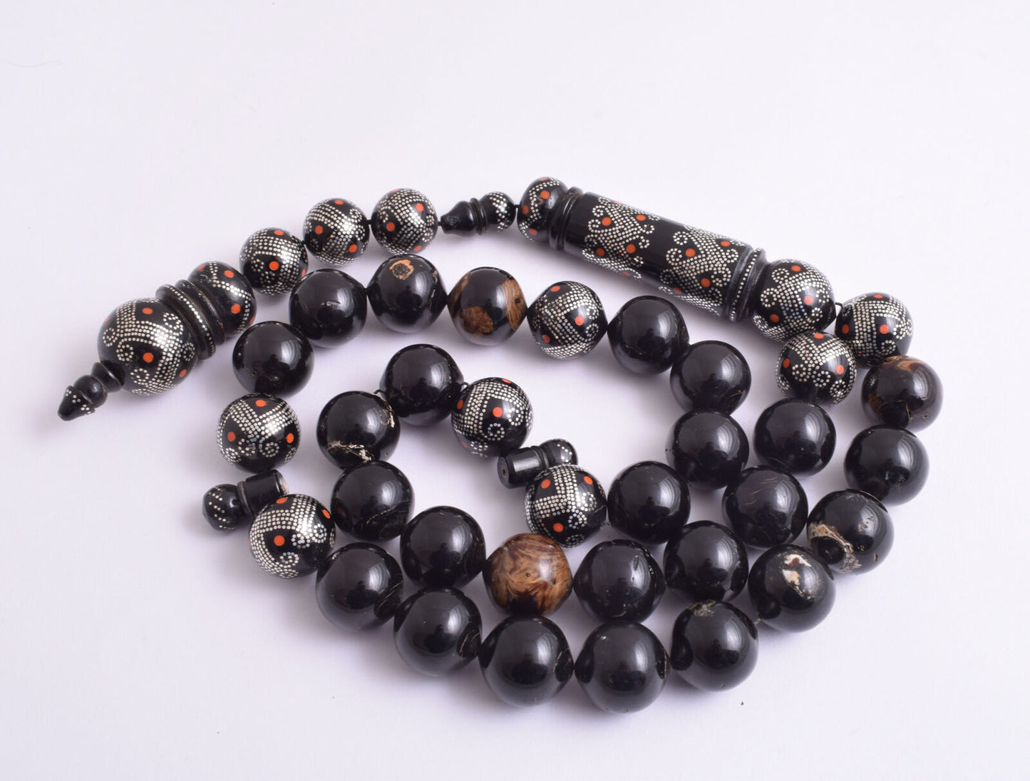 Black coral Islamic Prayer Beads-ُTasbih Worry Beads-18X18mm-180grams-يسر