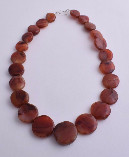 Vintage Old Carnelian Agate beads Necklace-trade beads strand-middle eastern