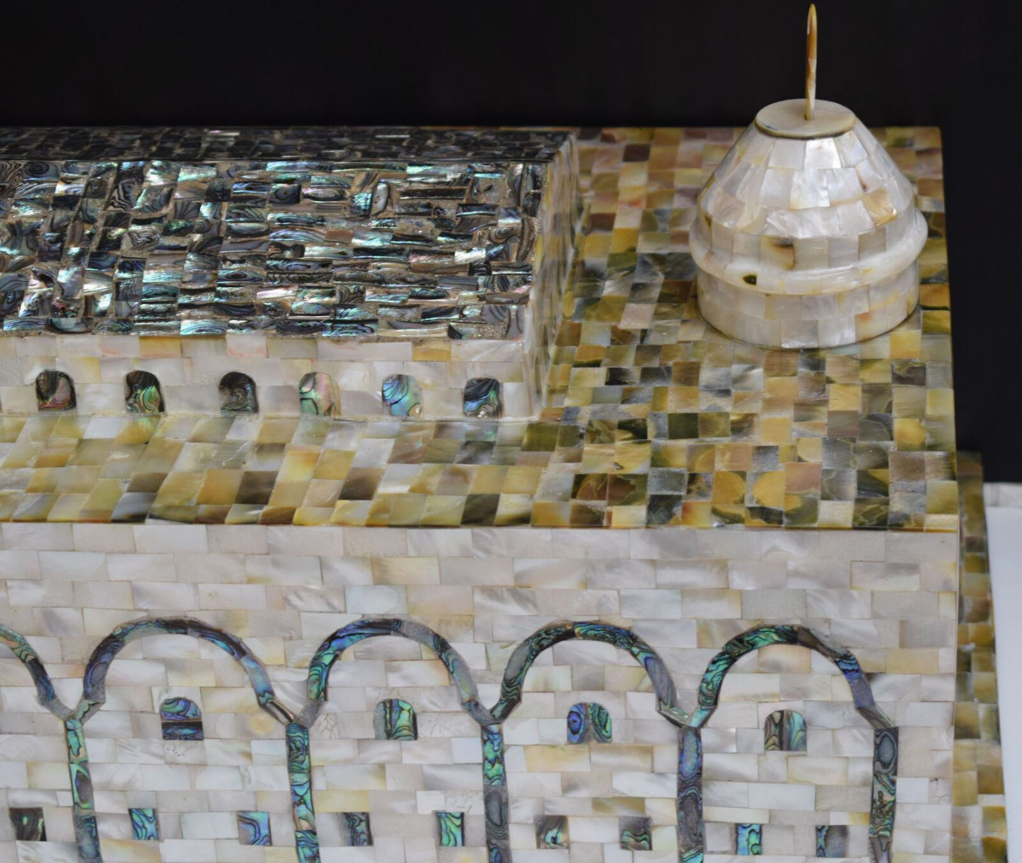 LARGE Al-Aqsa Mosque Jerusalem mother of pearl inlays-Muslim Islamic Holy Mosque