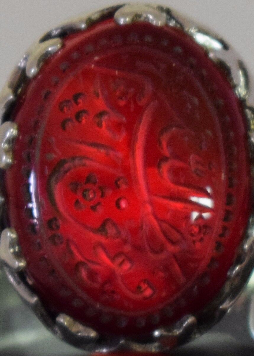 Yemeni Yemen kabdi Islamic agate aqeeq aqiq Silver Men Ring- عقيق كبدي-DHL