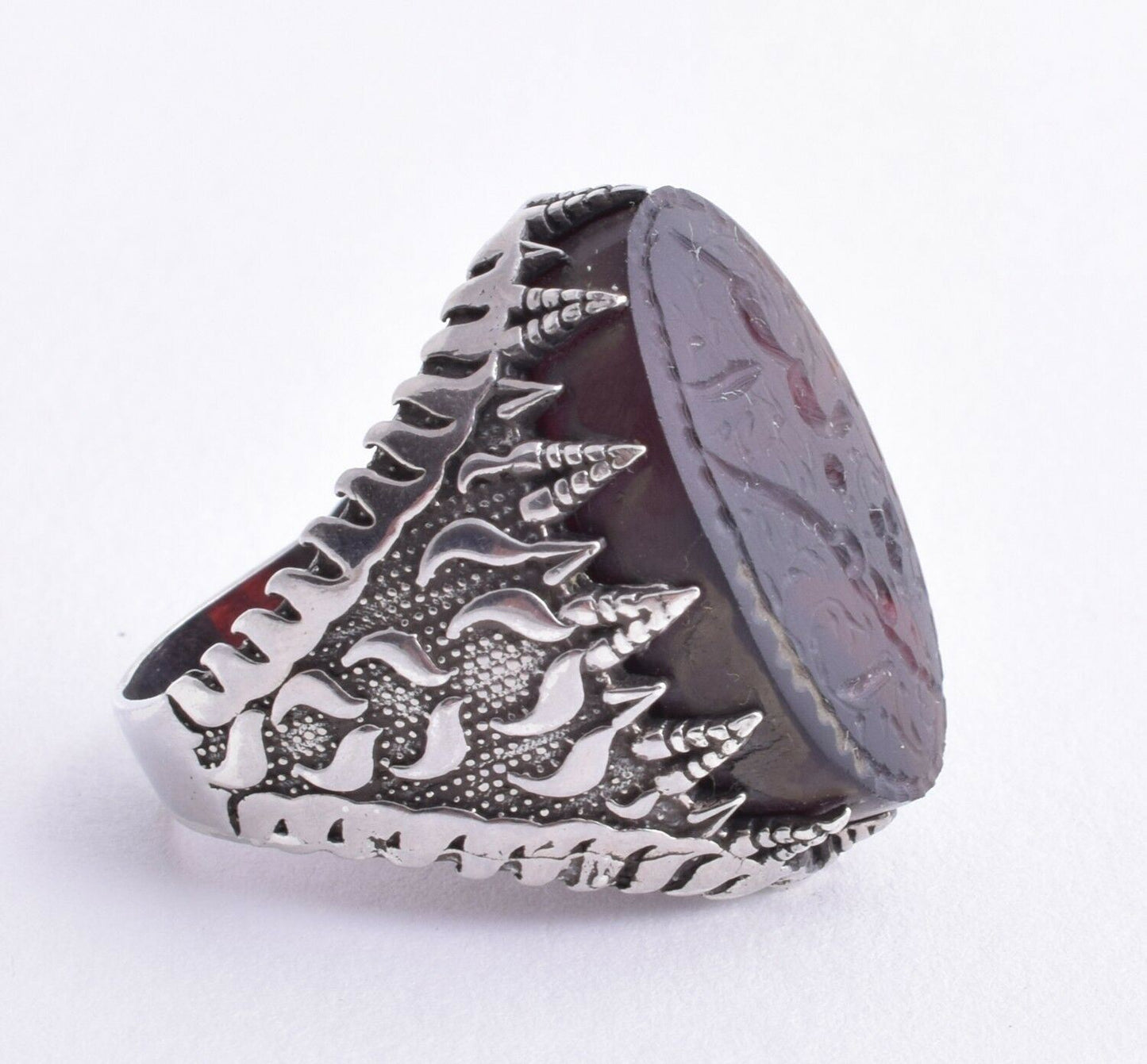 Yemeni agate ring-Yemen kabdi aqeeq-kabdi aqiq 925 Silver Men Ring-عقيق كبدي-DHL