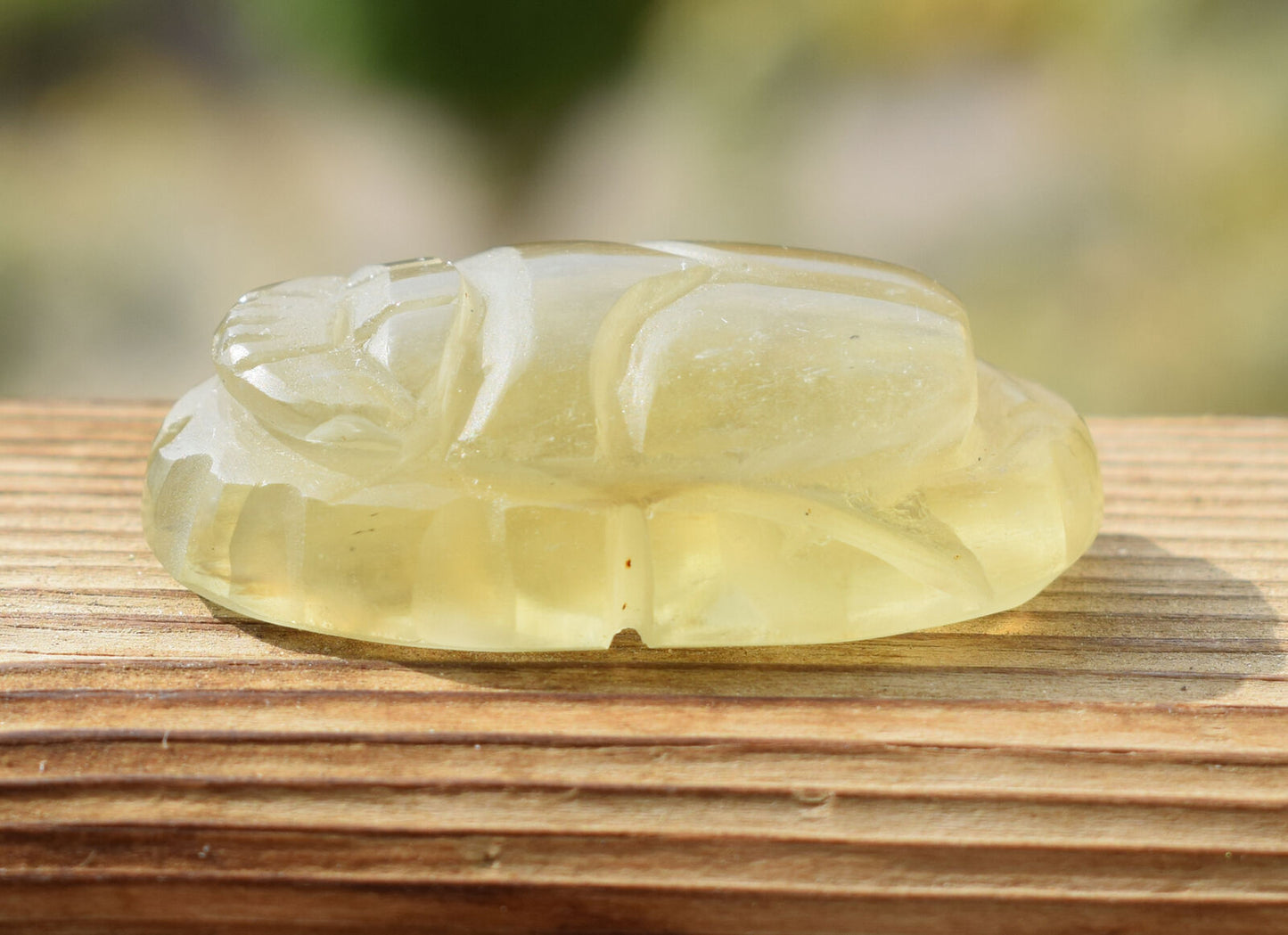 Libyan Desert Glass, Egyptian Scarab, Scarab Beetle, asteroids Impact- 100 Carat