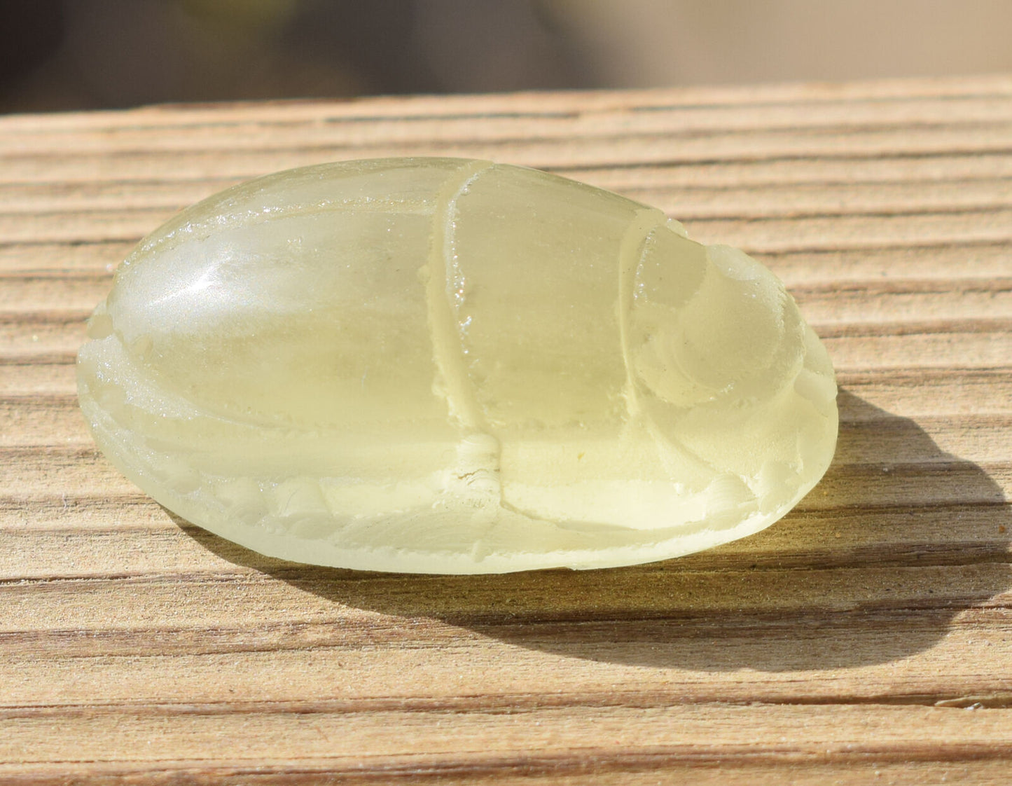 Libyan Desert Glass, Egyptian Scarab, Scarab Beetle, asteroids Impact- 45 Carat