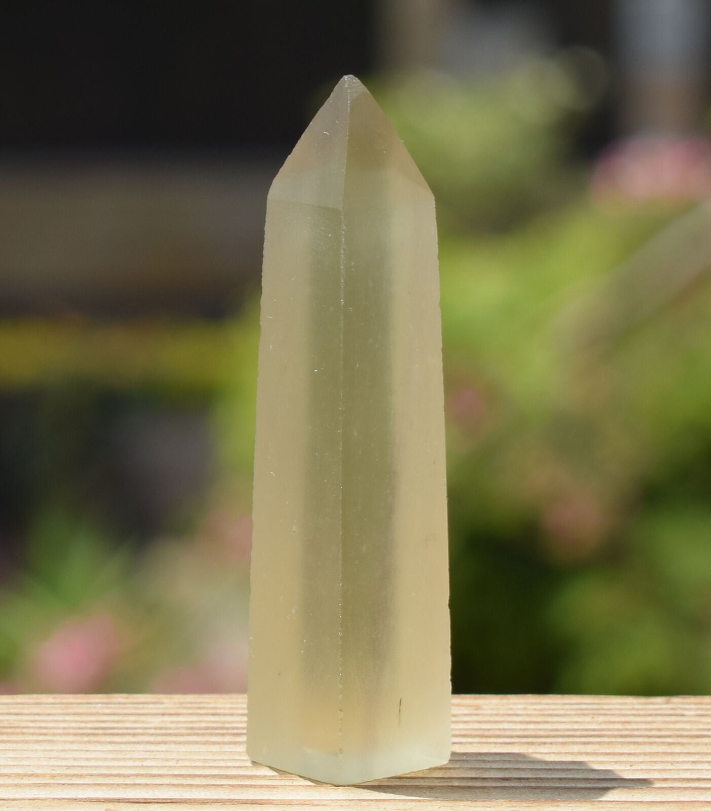 Libyan Desert Glass Obelisk-69 ct-Meteorite Tektite-asteroid impact-2.2" Height