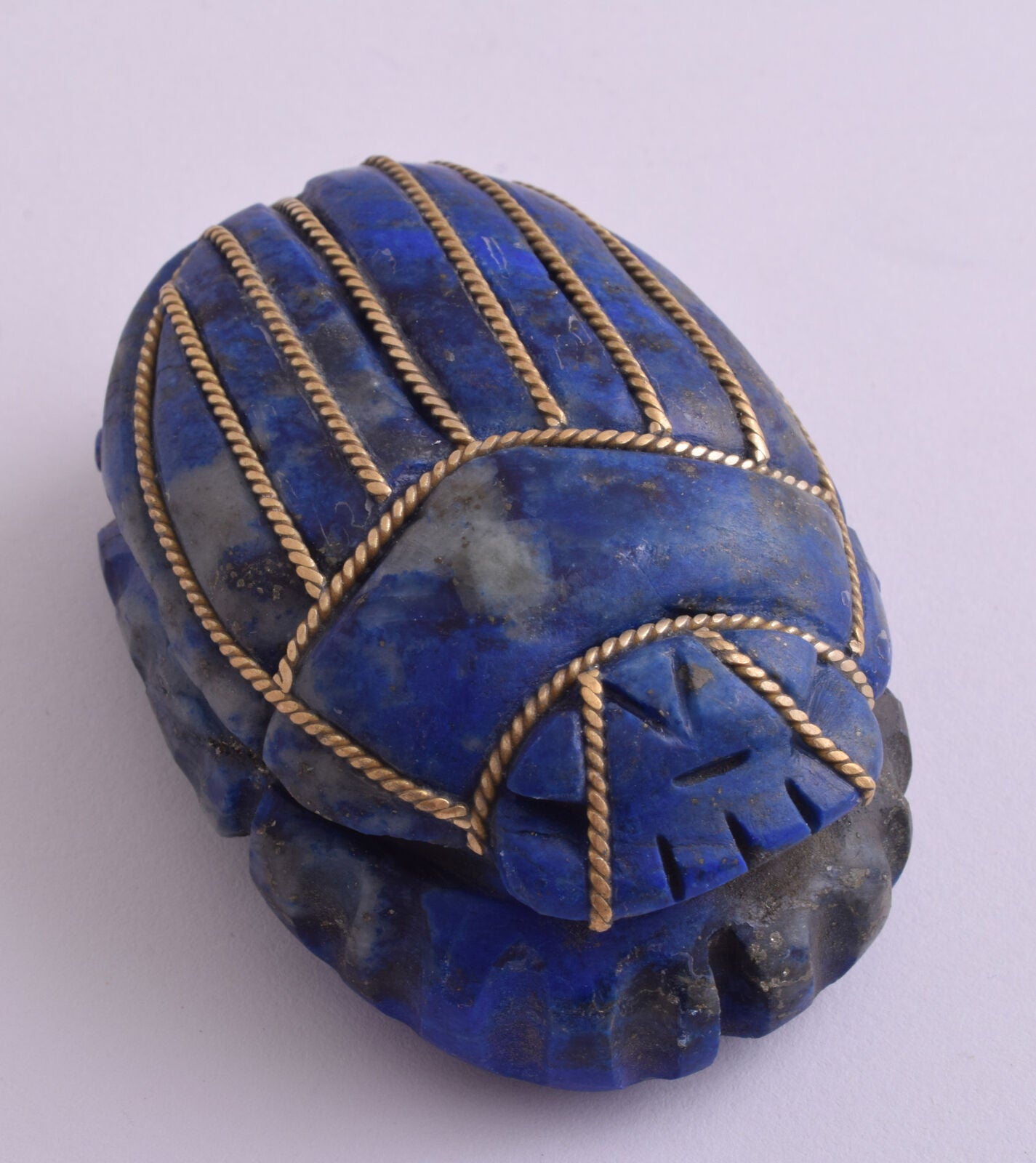 Egyptian Scarab-Hand Carved egyptian Lapis Lazuli SCARAB- 2.7" / 180 gram