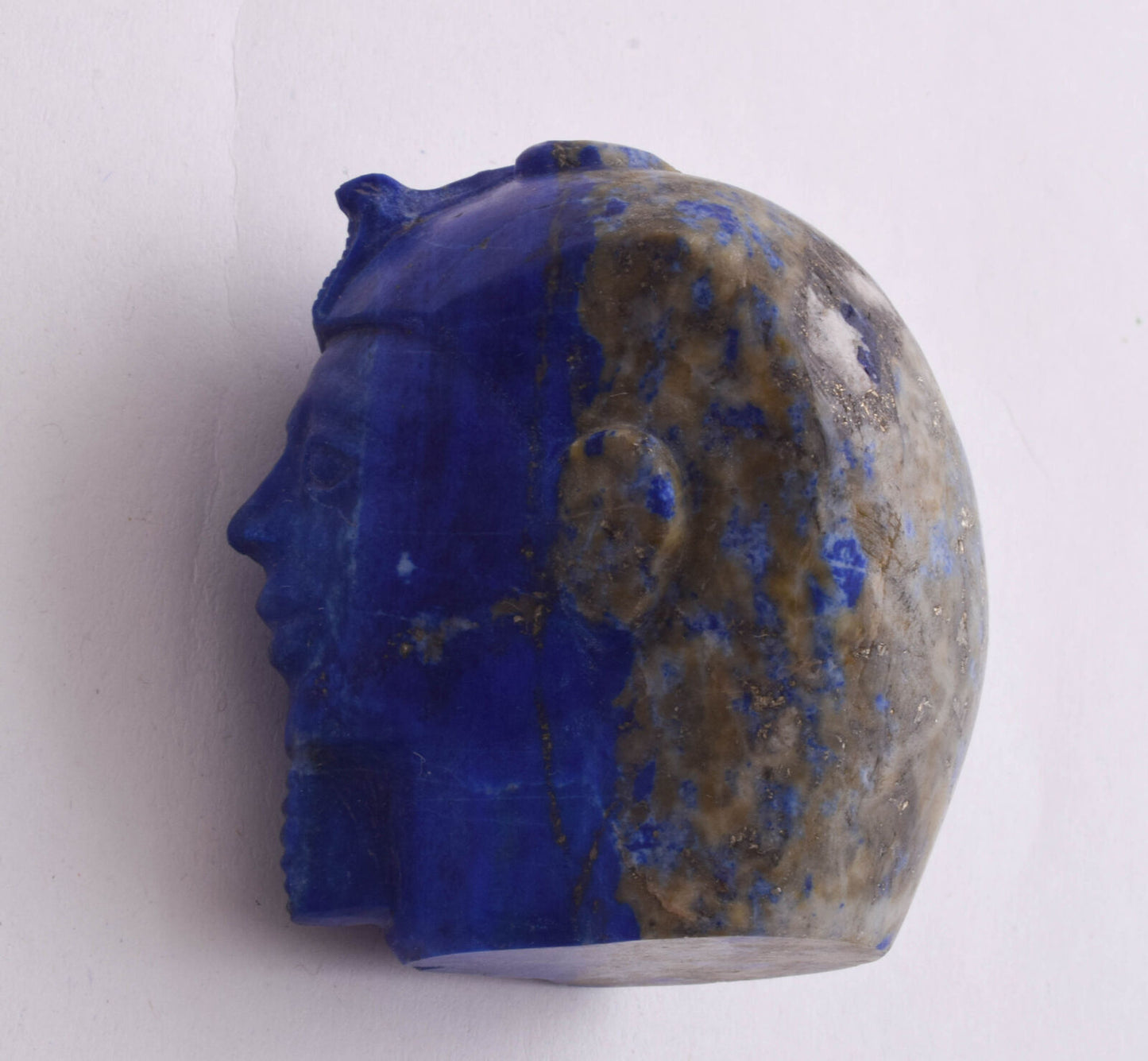 Egyptian Pharaoh King-Hand Carved Egyptian Lapis Lazuli- 194 grams