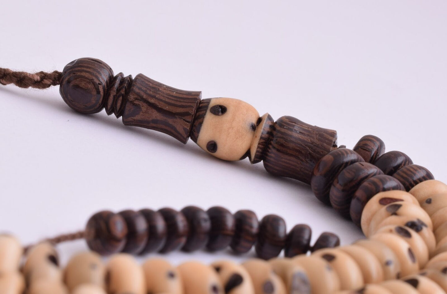 OUD Sholib/  wood Islamic Prayer Beads-Worry Beads-Muslim Tasbih-Dhikr