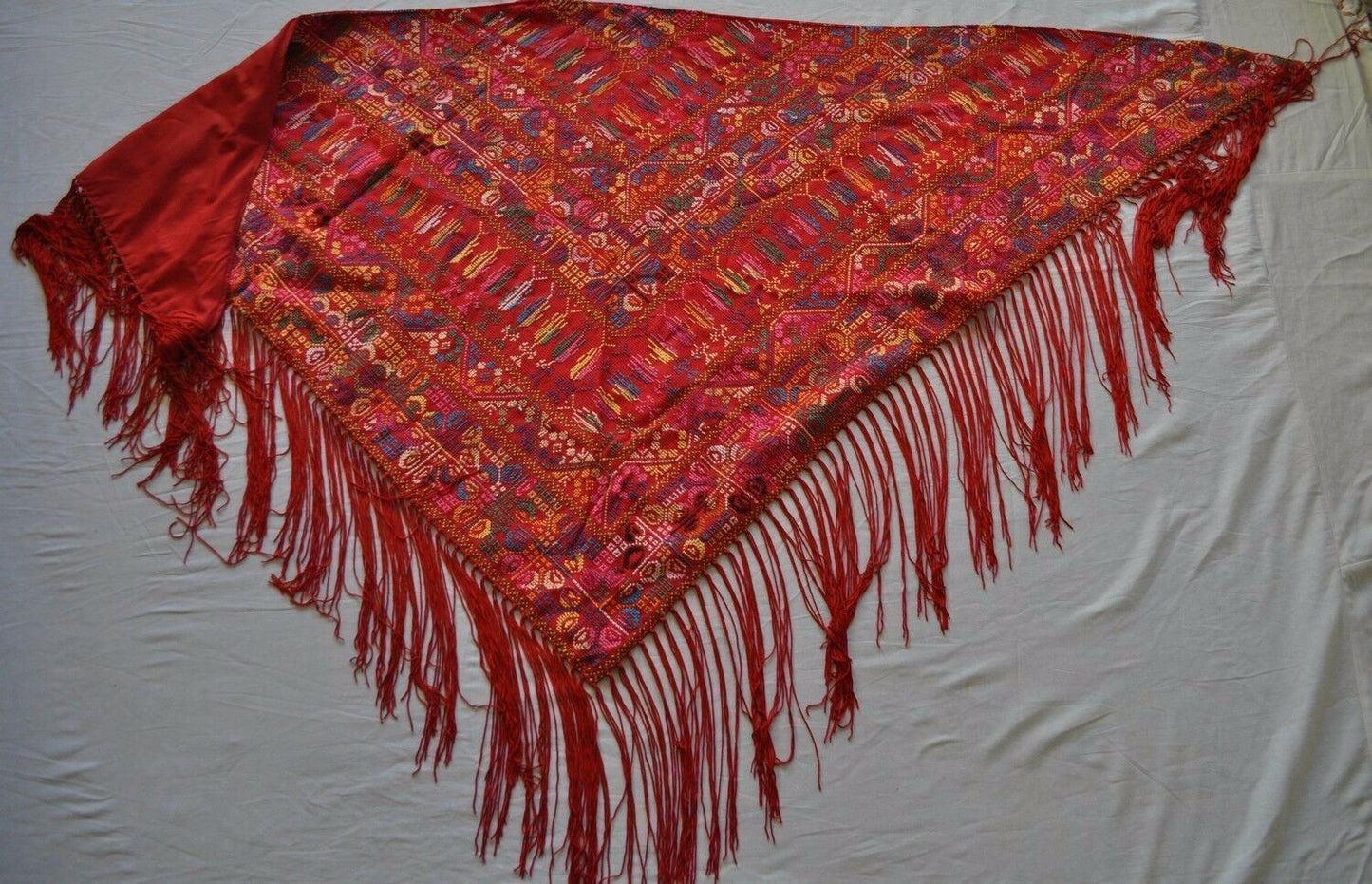 Palestinian Scarf, Embroidered Shawl, Egyptian Shawl, Bedouin Scarf, Hand Woven